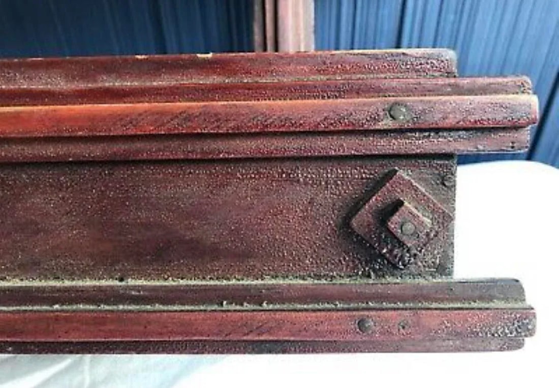 Vintage Early 20th Century Tramp Art Wall Pocket Candle Box - 5