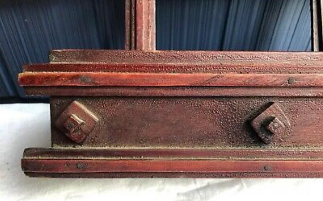 Vintage Early 20th Century Tramp Art Wall Pocket Candle Box - 7