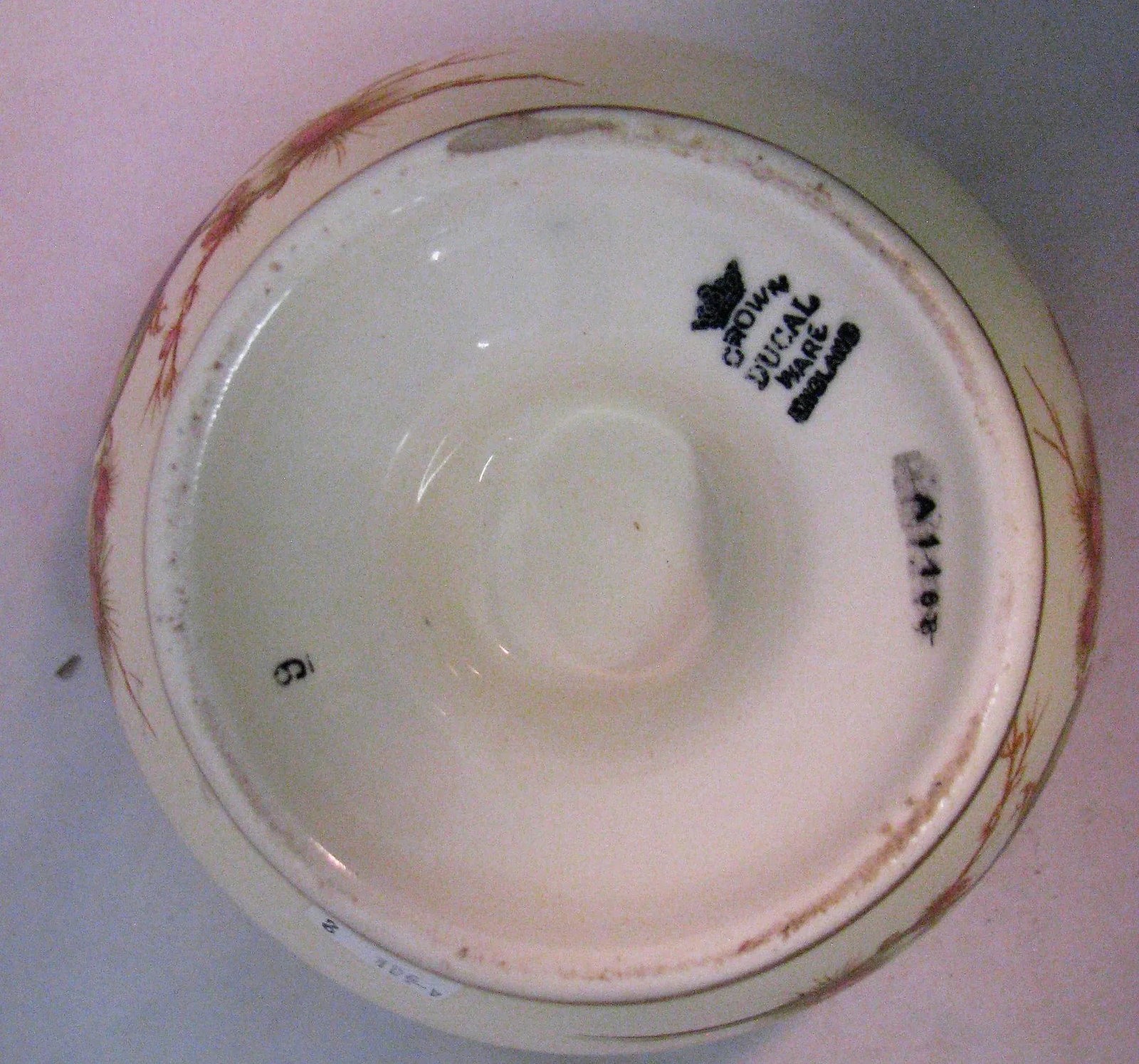 Antique Crown Ducal Ware Bird Vase With Flower Frog Made in England - 7