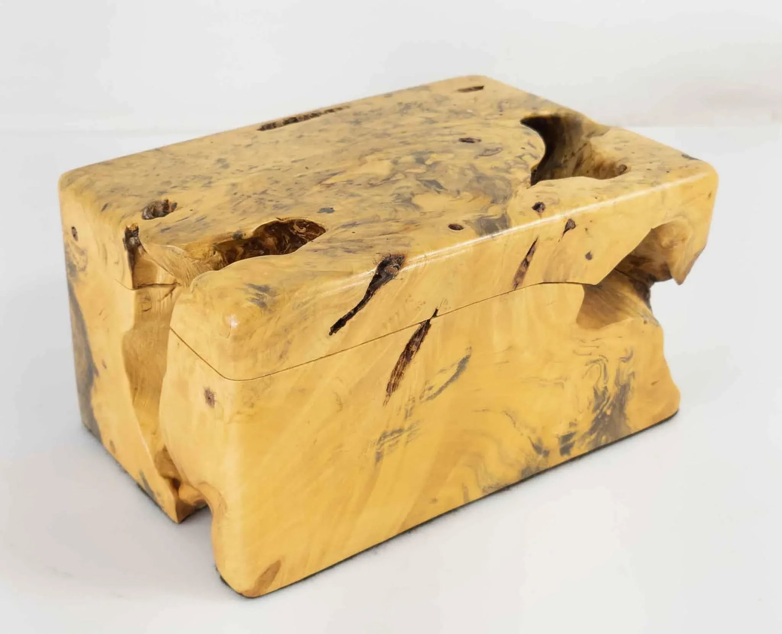 Mid Century Burlwood Decorative Box - 10