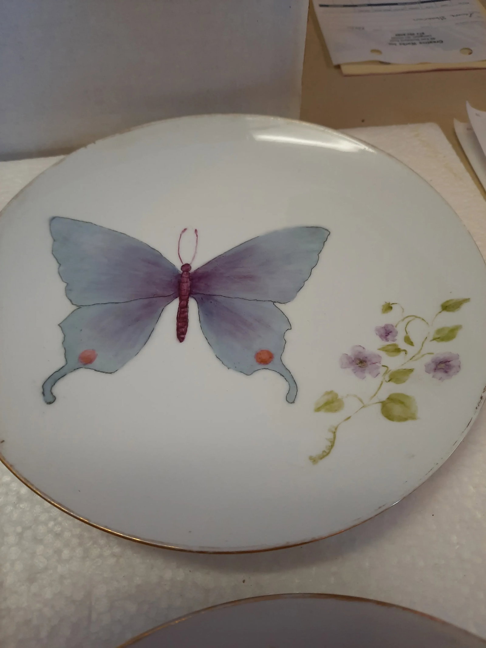 1980s Painted Plates - Set of 7 - 5