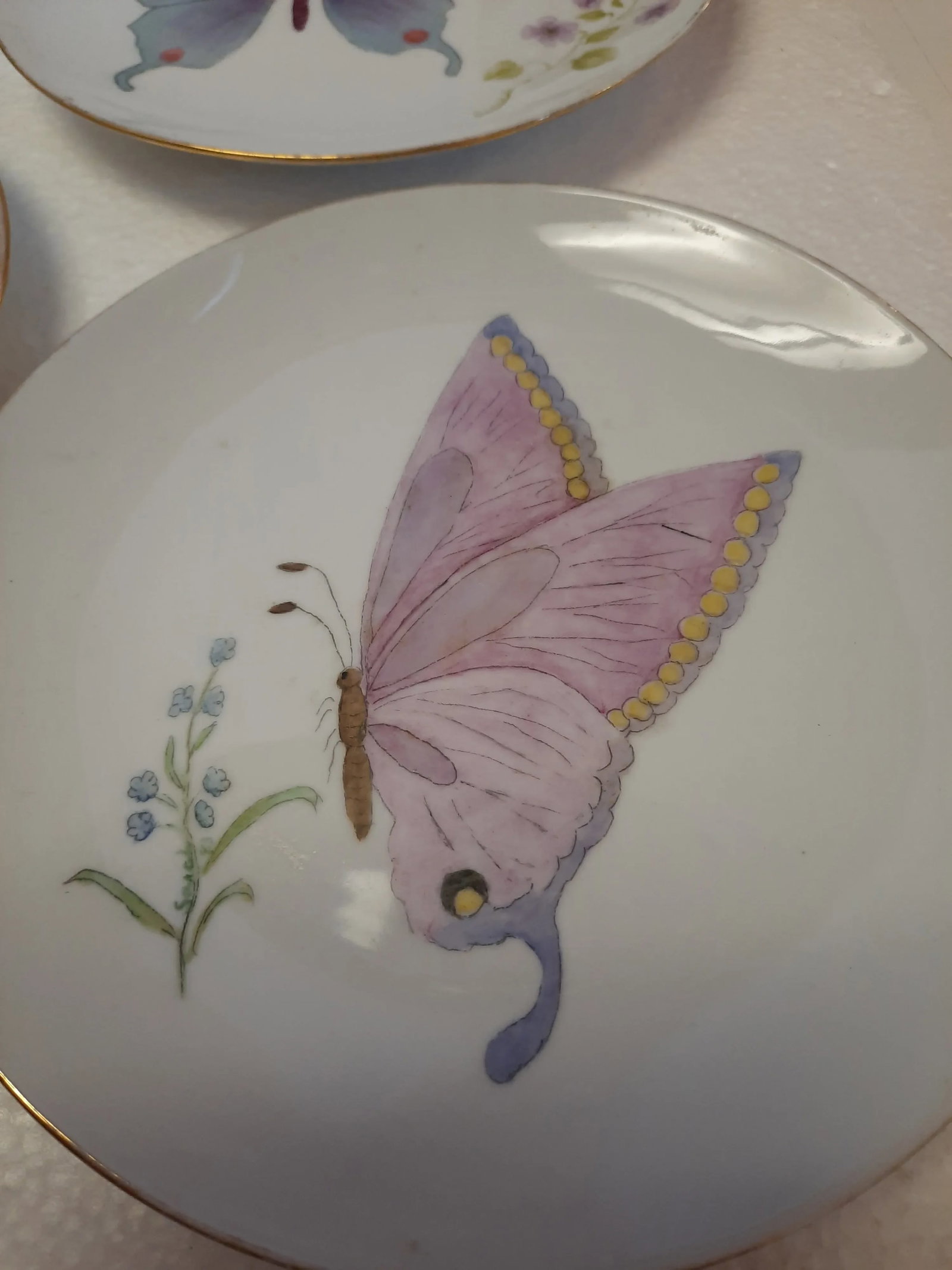 1980s Painted Plates - Set of 7 - 6