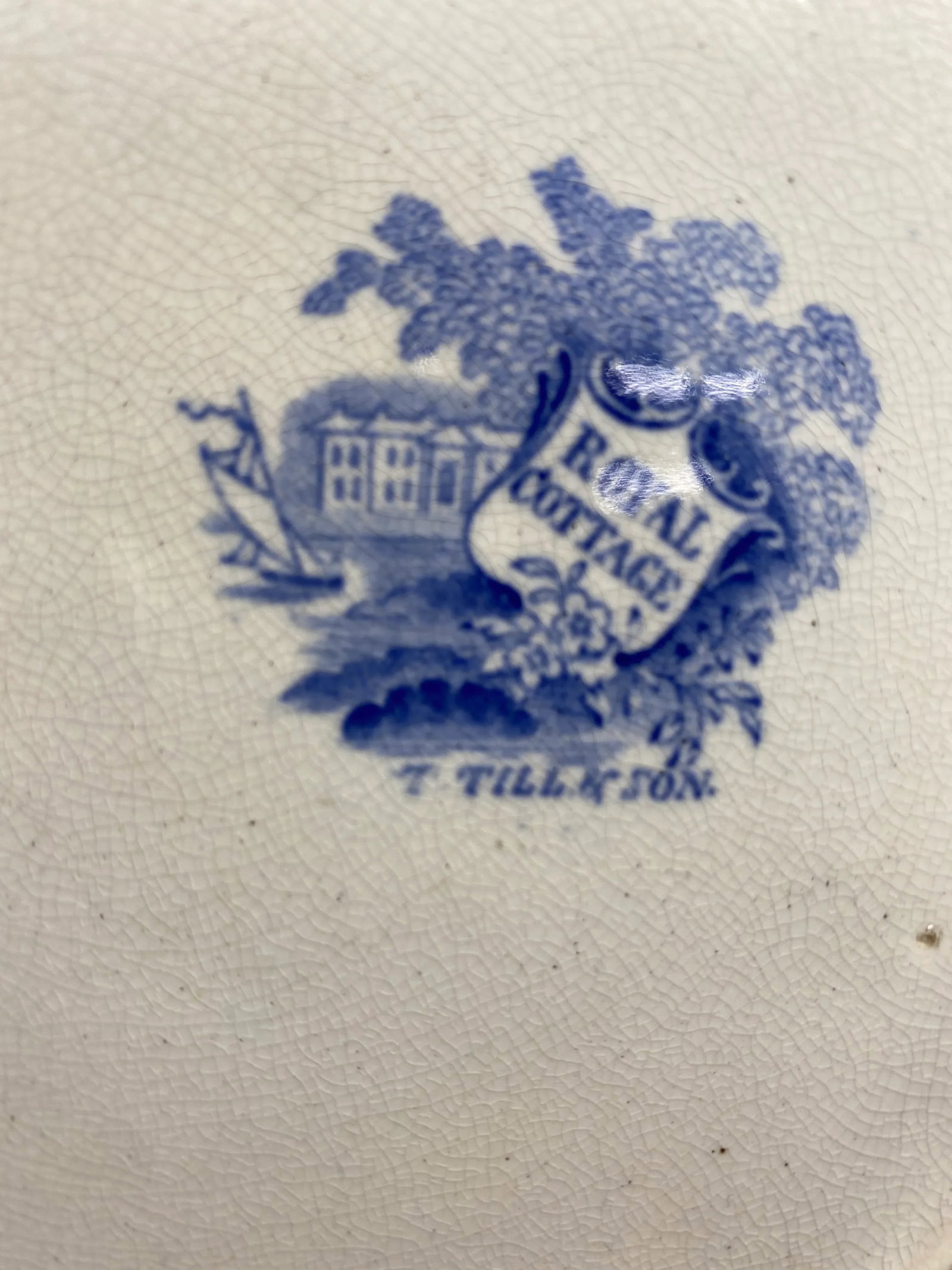 Mid 19th Century Blue & White English Staffordshire Transferware Plates- Set of 5 - 4