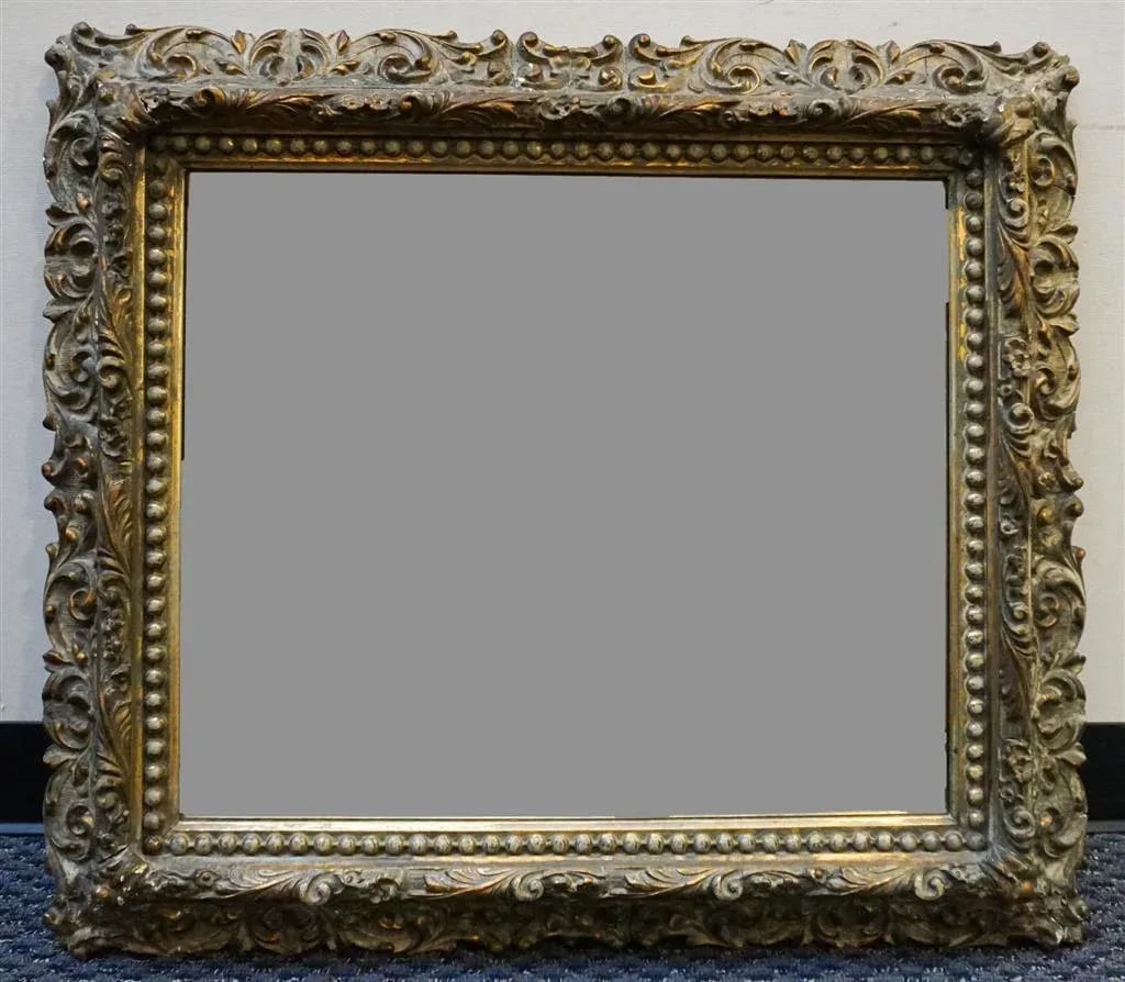 Antique Large Victorian Gesso Gilt Frame Wall Mirror - 6