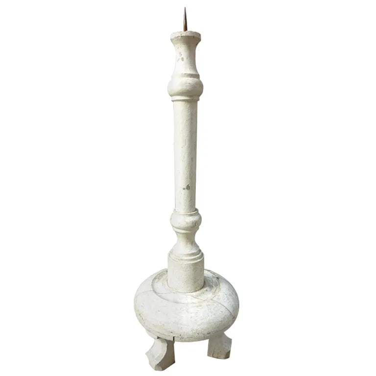 Antique Italian Wooden Candelabra: For sale is this antique Italian wooden candelabra. This large piece makes a stunningly chic statement. Circa 1900s. Condition: Condition Notes: Good - Moderate wear and tear, but still has good