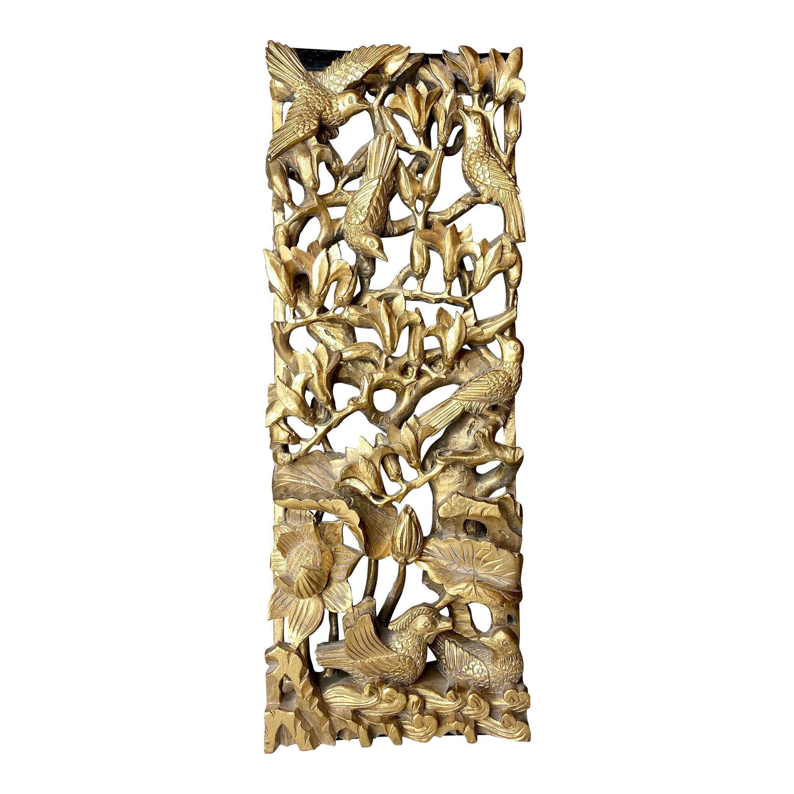Large Antique Chinese Gilt Carved Panel (1 of 8)