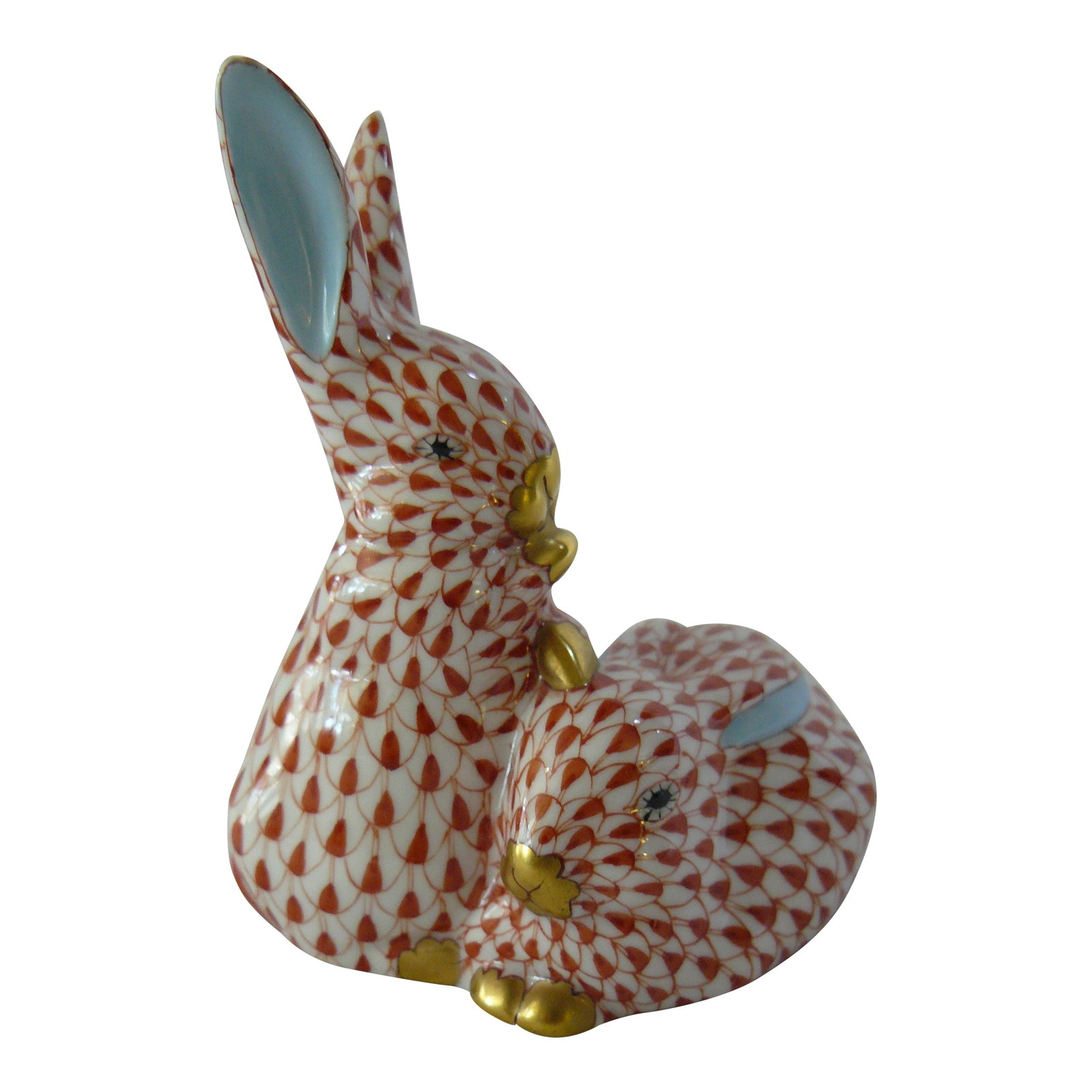 Herend Rust Fishnet Bunnies (1 of 7)