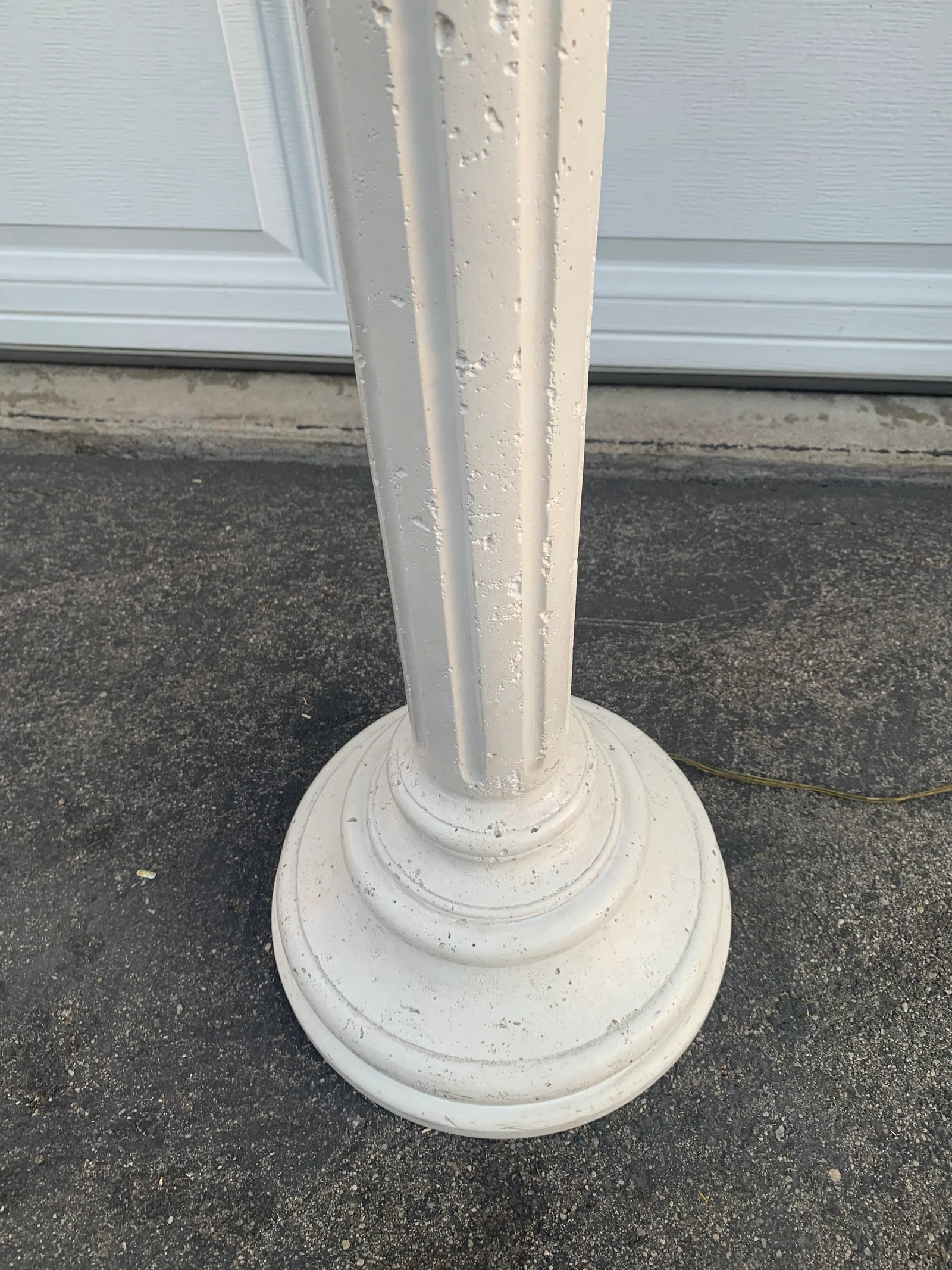 Torchiere Plaster Floor Lamp - 3