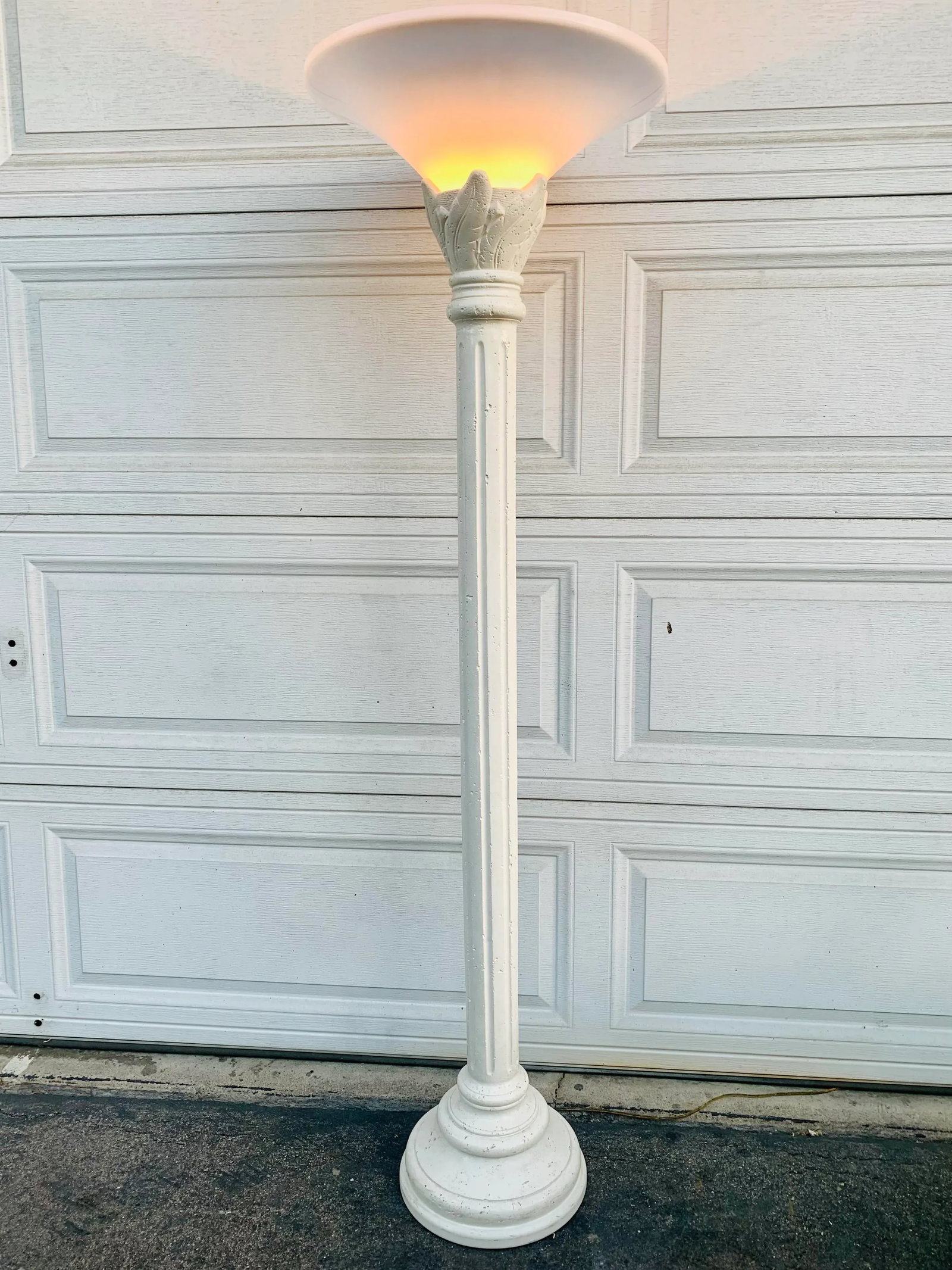 Torchiere Plaster Floor Lamp - 4