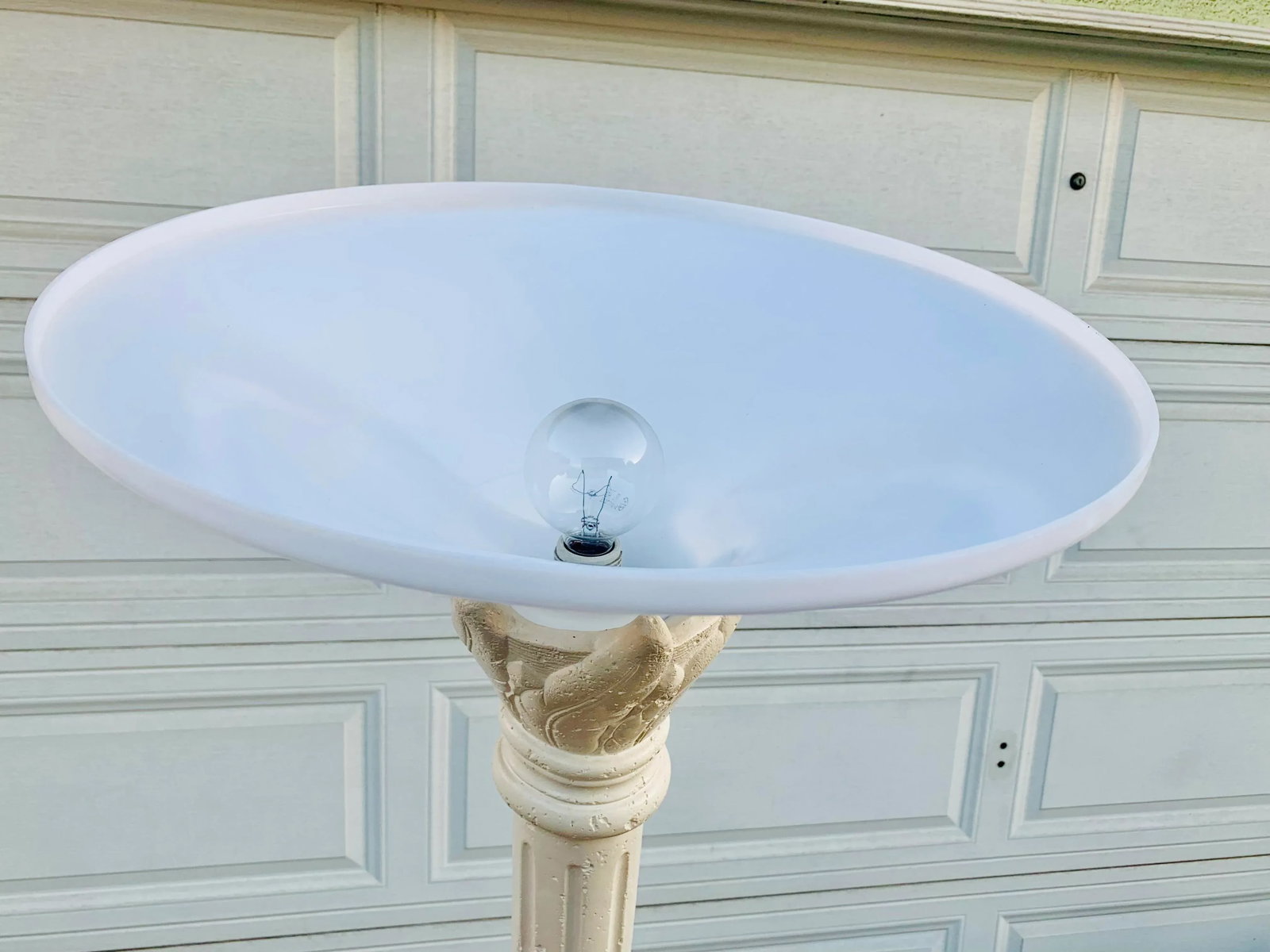 Torchiere Plaster Floor Lamp - 5