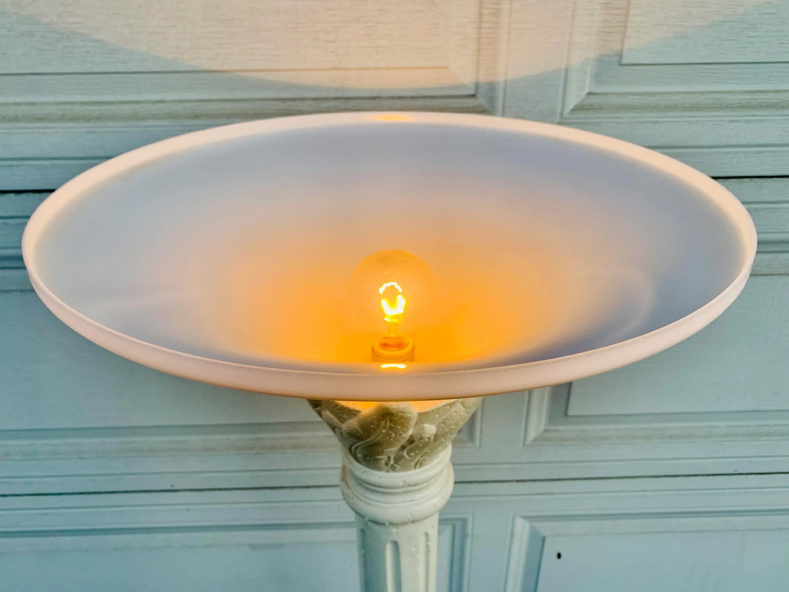 Torchiere Plaster Floor Lamp - 6