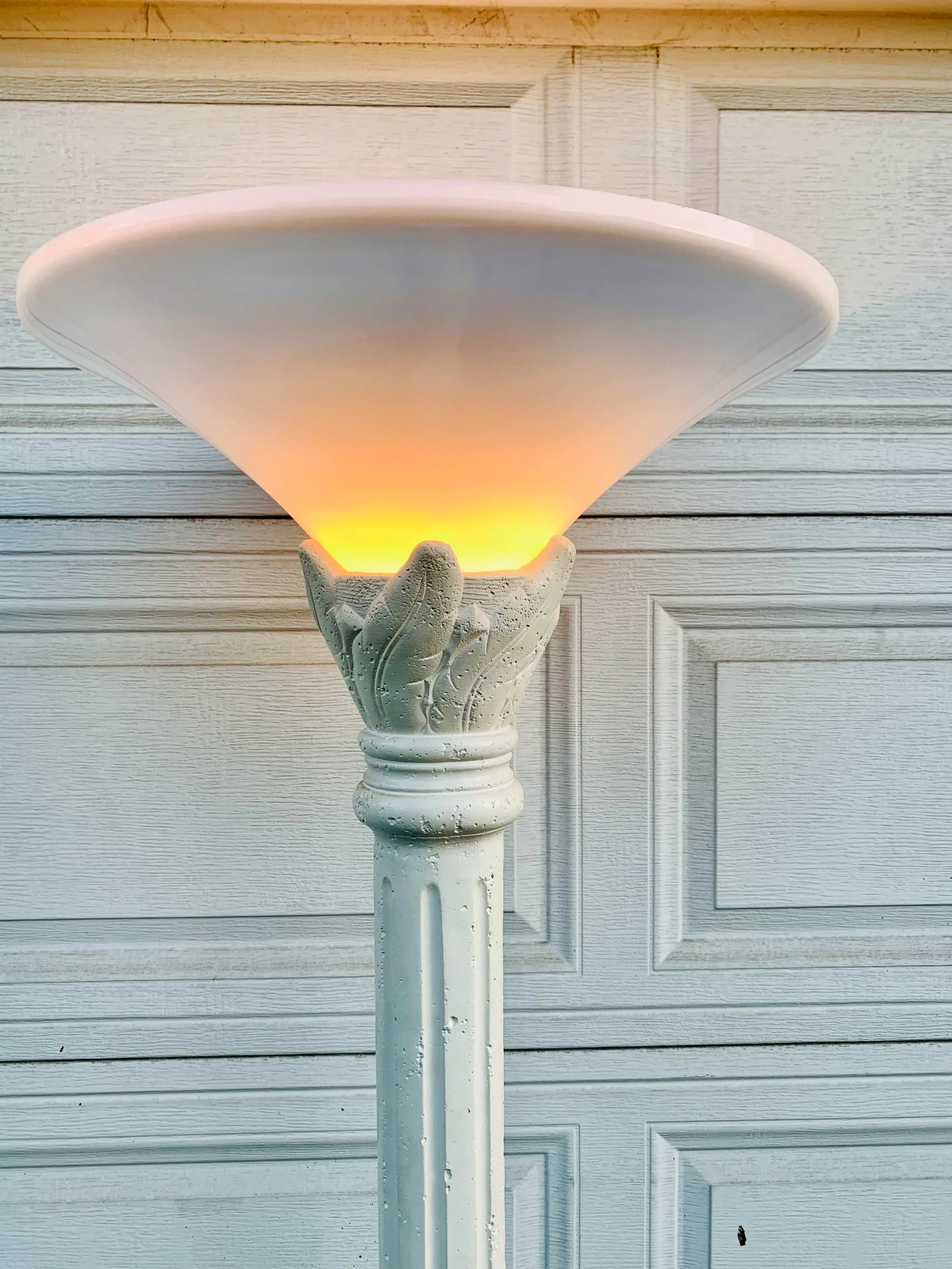 Torchiere Plaster Floor Lamp - 7