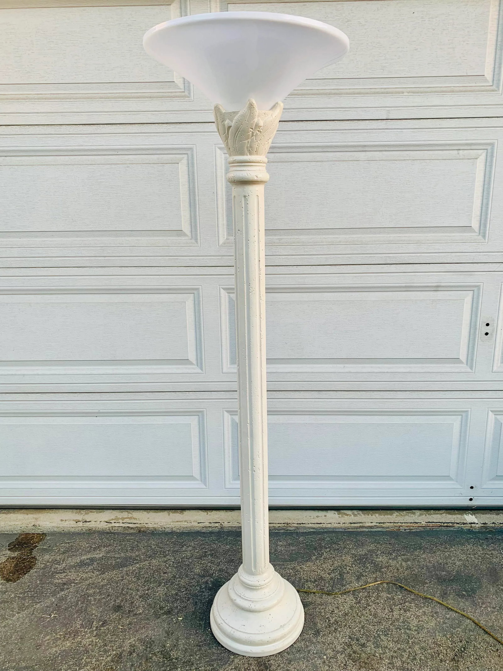 Torchiere Plaster Floor Lamp - 8