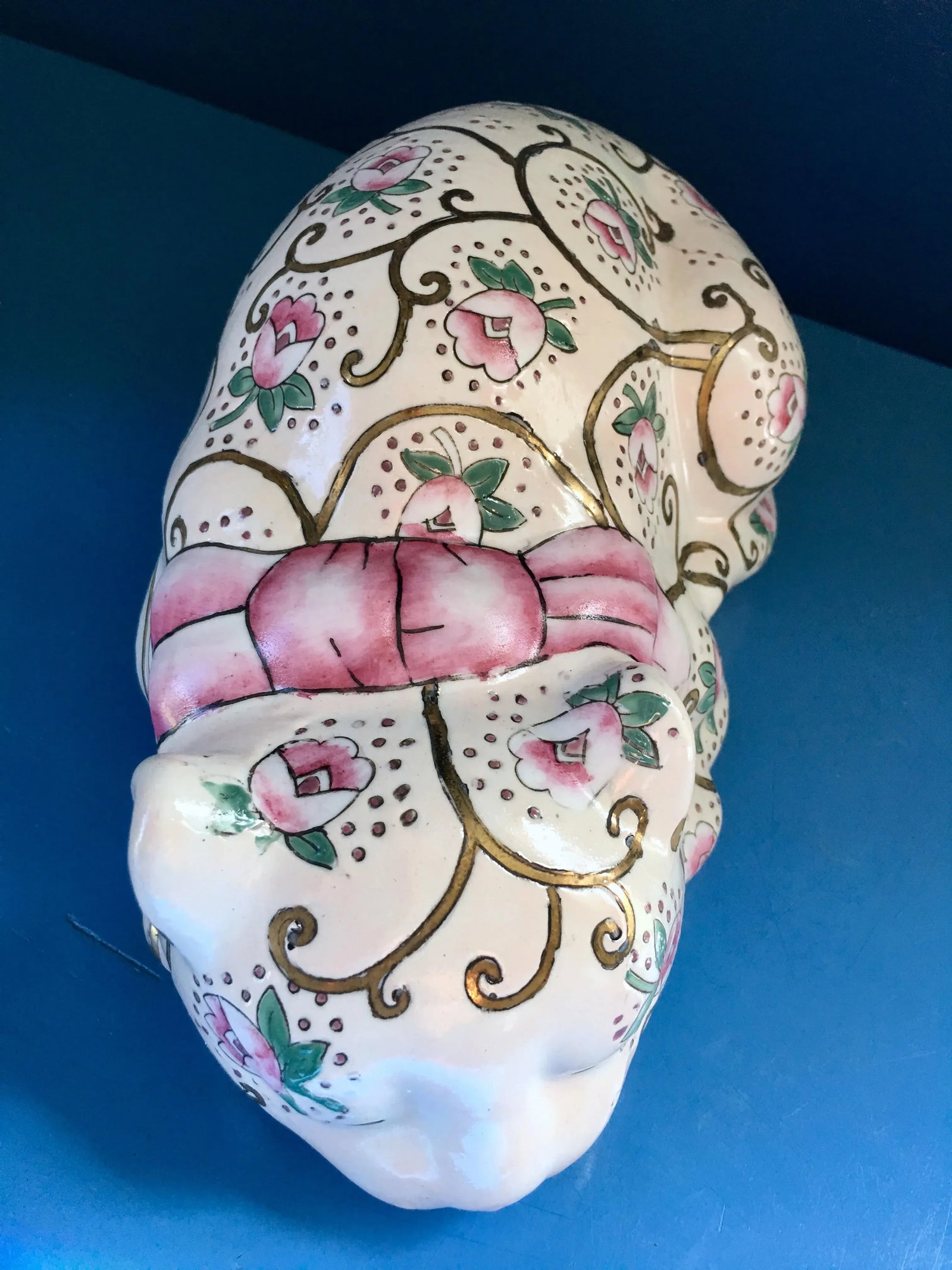 Vintage Chinoiserie Ceramic Cat - 3