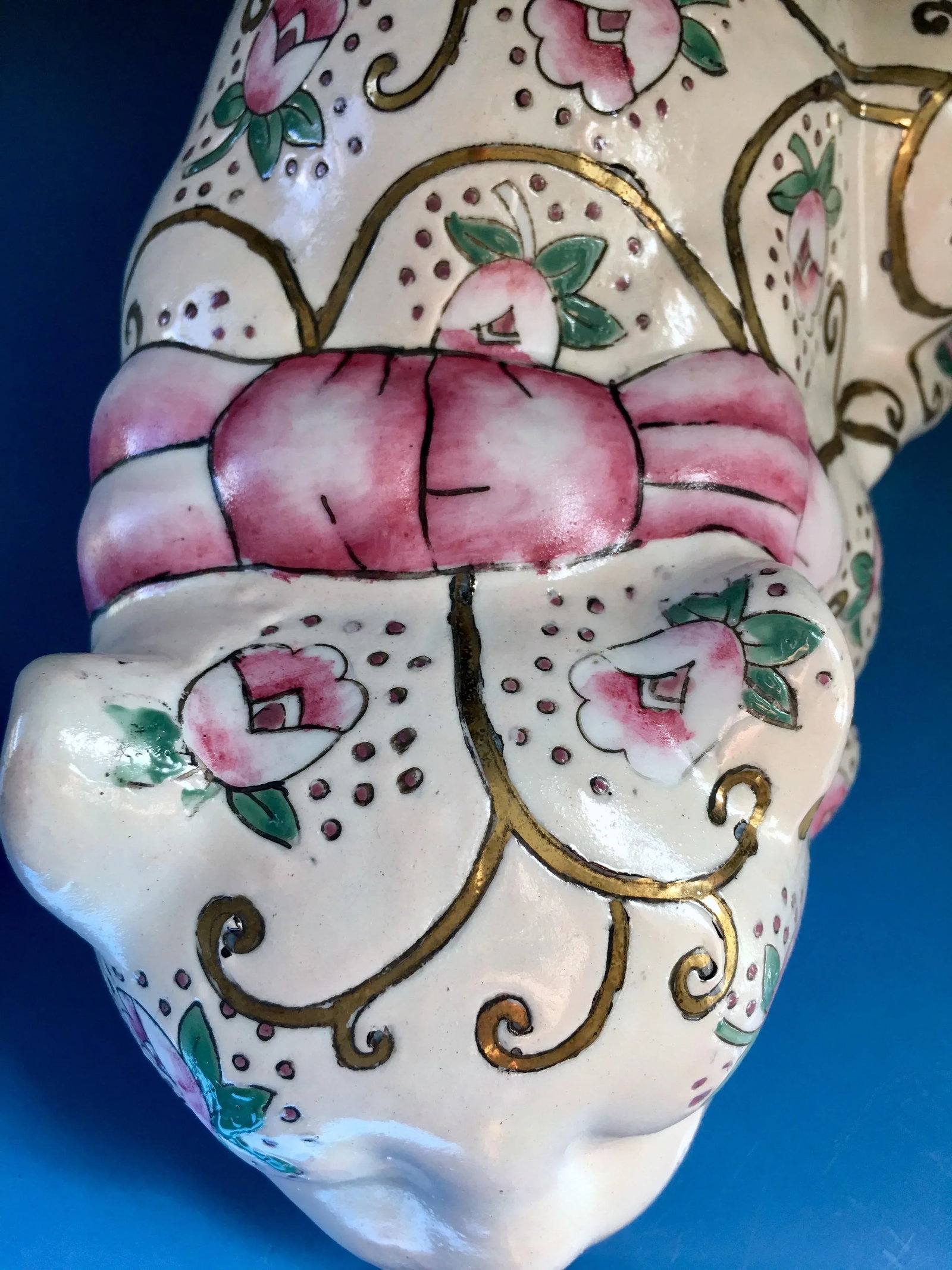 Vintage Chinoiserie Ceramic Cat - 7