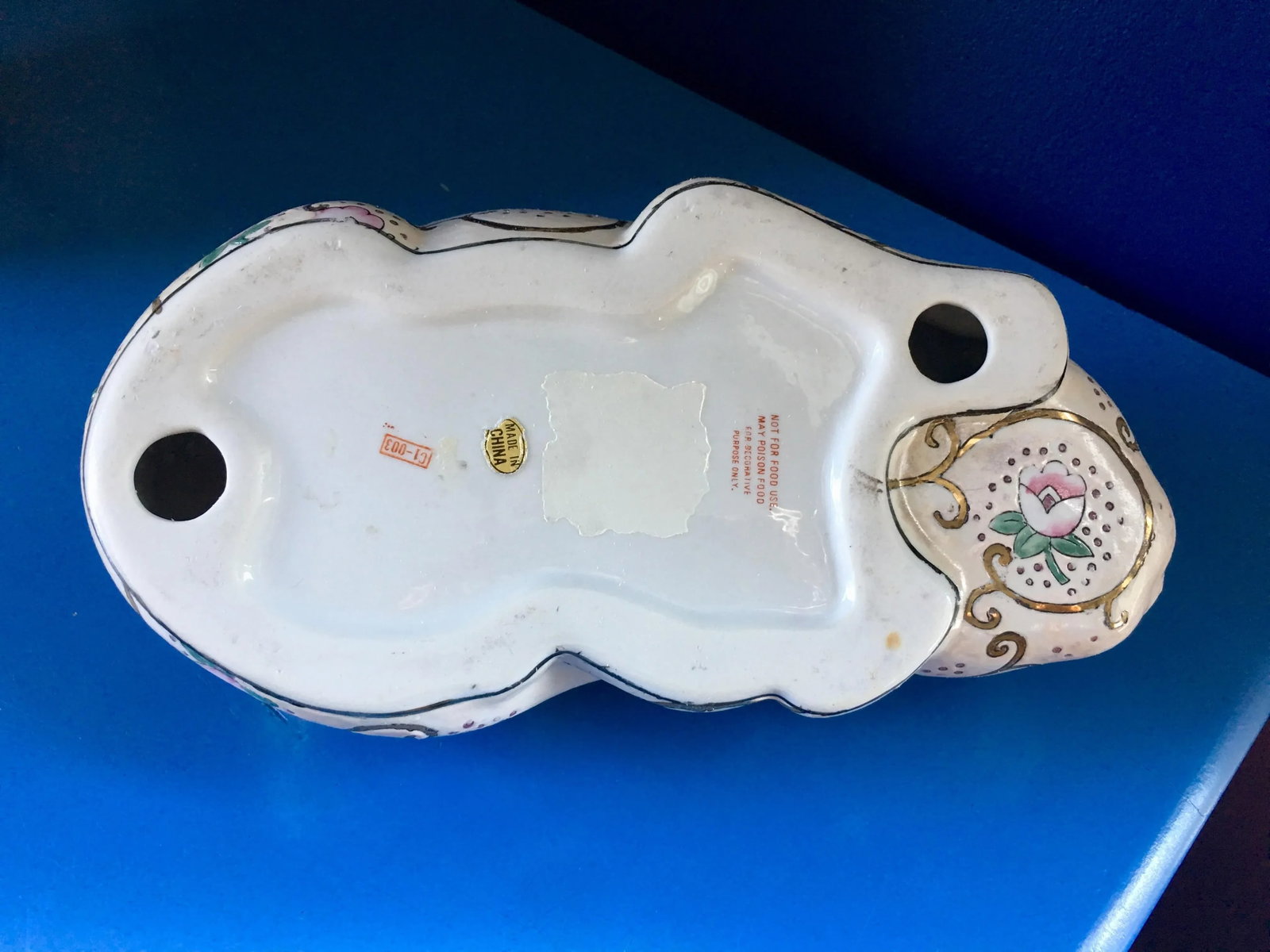 Vintage Chinoiserie Ceramic Cat - 8
