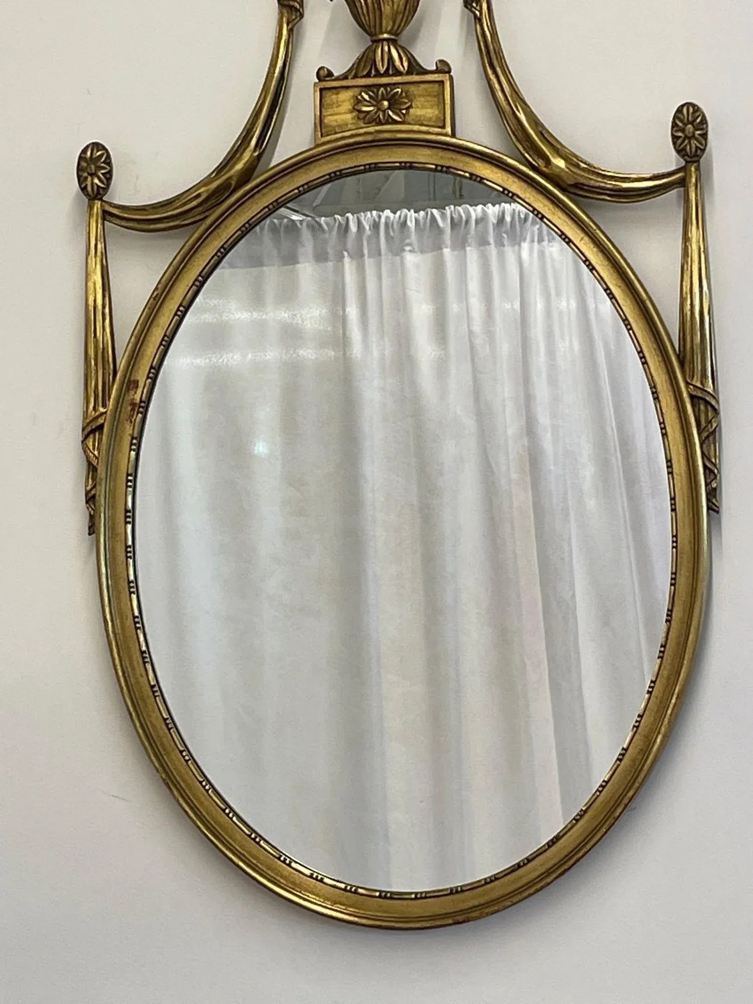 Pair of Adams Style Giltwood Wall Mirrors, Console or Commode Mirrors - 10