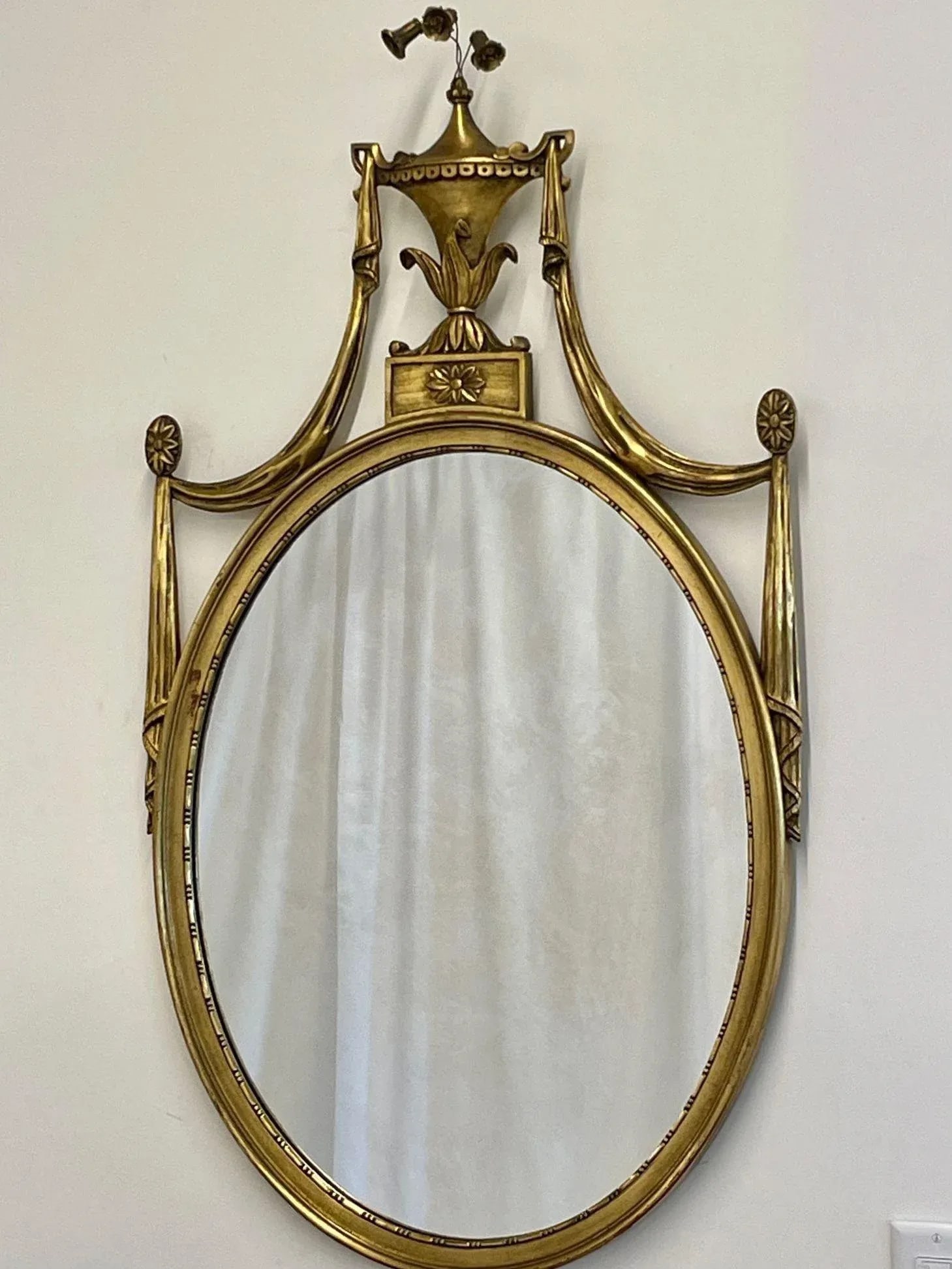 Pair of Adams Style Giltwood Wall Mirrors, Console or Commode Mirrors - 4