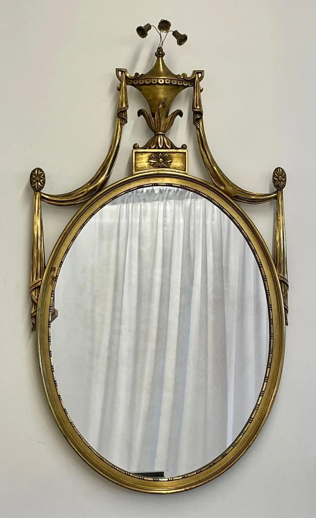 Pair of Adams Style Giltwood Wall Mirrors, Console or Commode Mirrors - 5