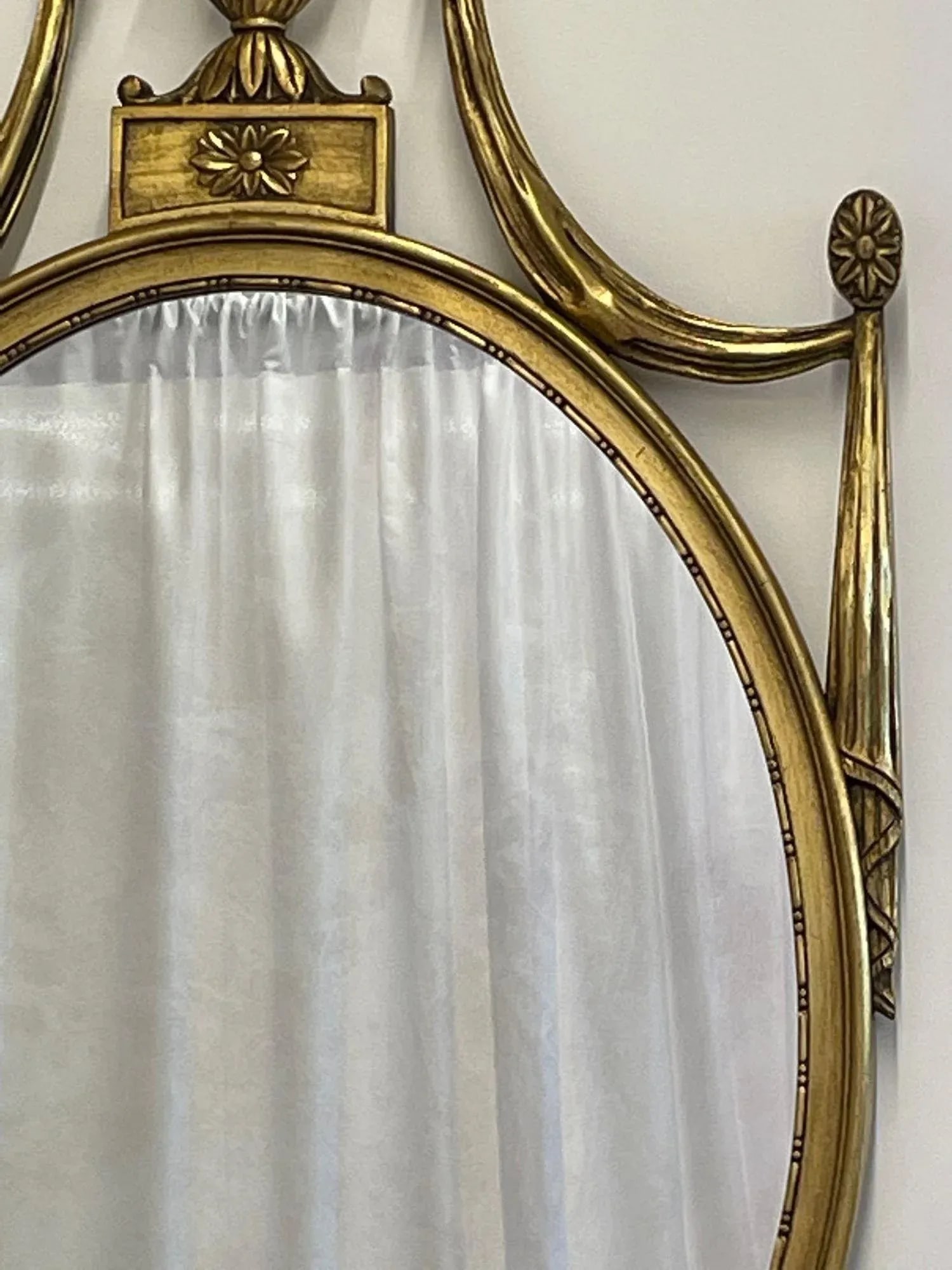 Pair of Adams Style Giltwood Wall Mirrors, Console or Commode Mirrors - 7