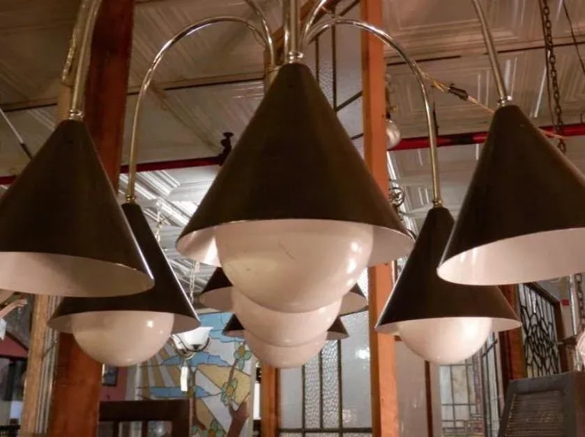 Handsome Mid-Century Modern Chandelier - 3