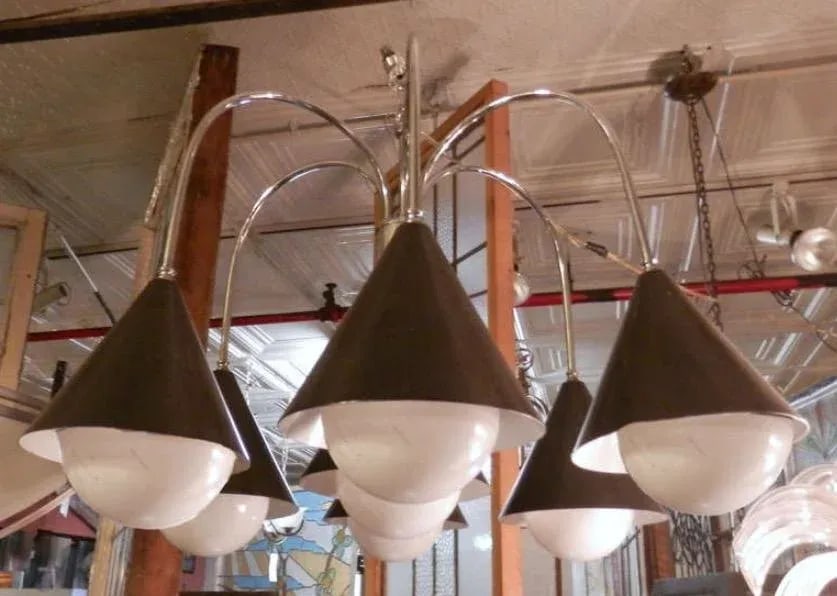 Handsome Mid-Century Modern Chandelier - 4