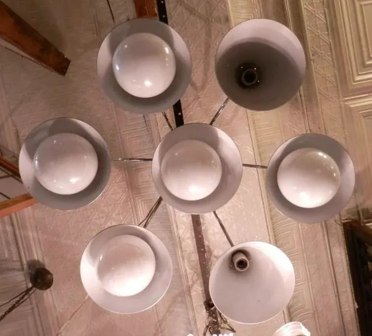Handsome Mid-Century Modern Chandelier - 5