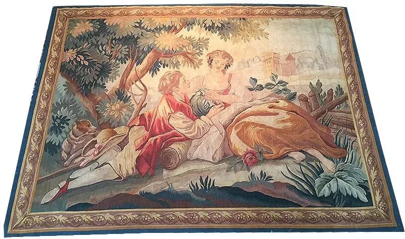 Antique French Wall Hanging Tapestry - 7