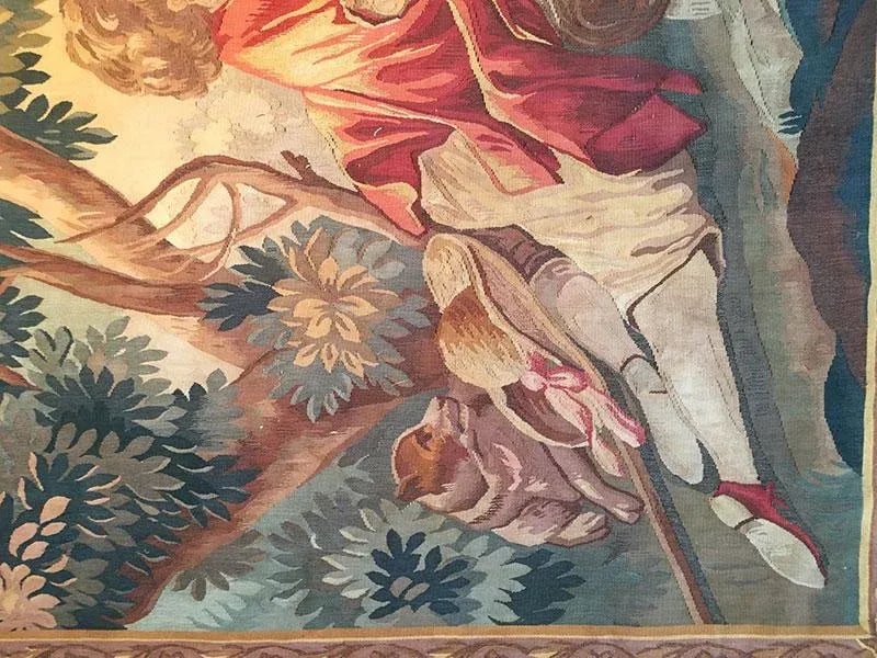 Antique French Wall Hanging Tapestry - 8