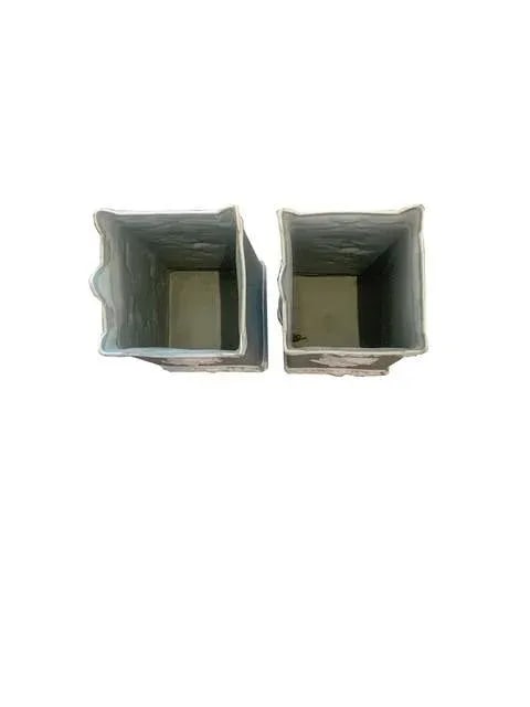 Vintage Sage Green Wedgwood Vases - a Pair - 5