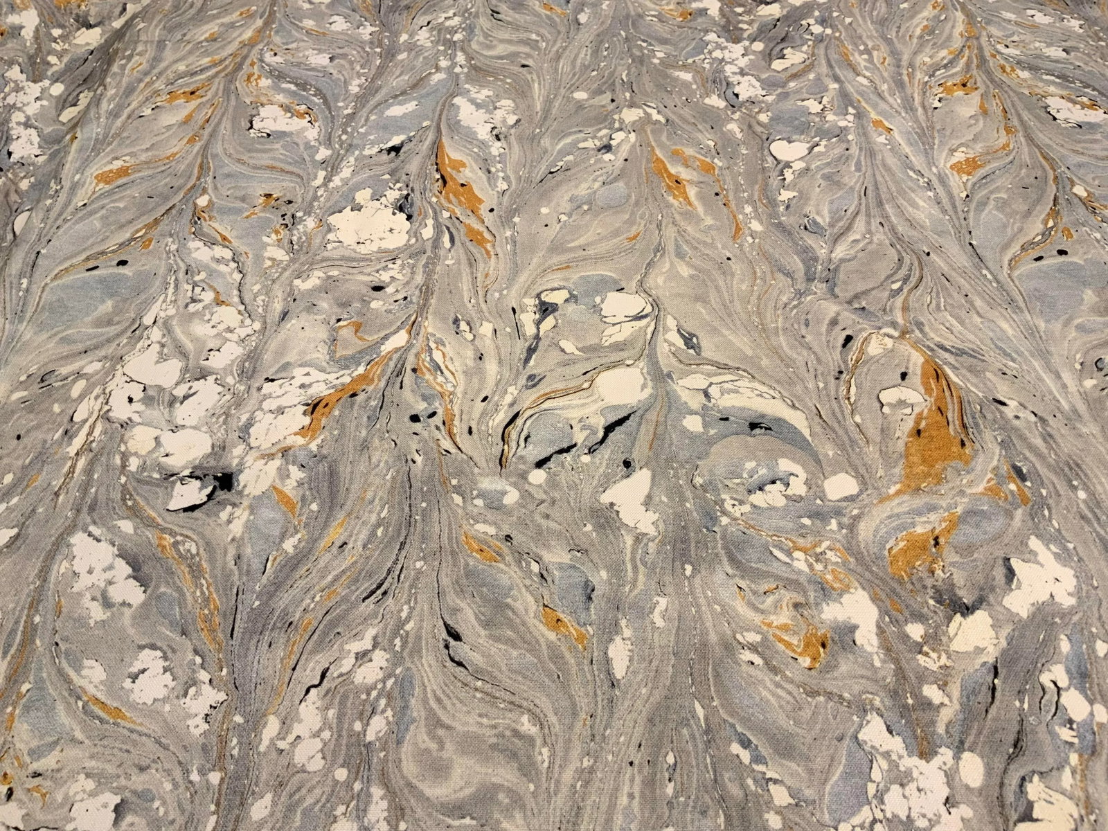 Jill Seale - Platinum Clouds Abstract Modern Designer Fabric - 9.5 Yards - 2