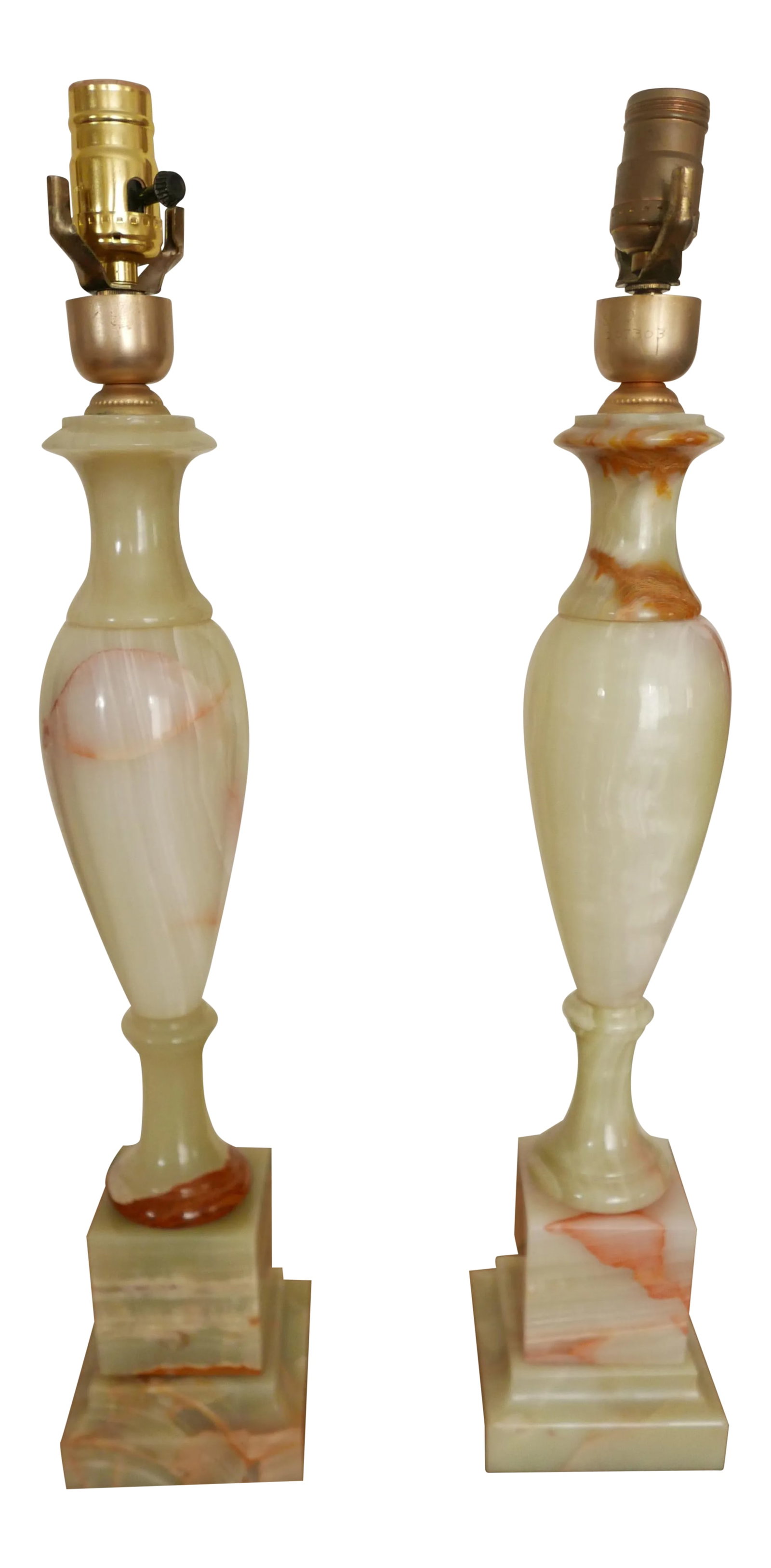 Traditional Tall Onyx Table Lamps - A Pair (1 of 7)