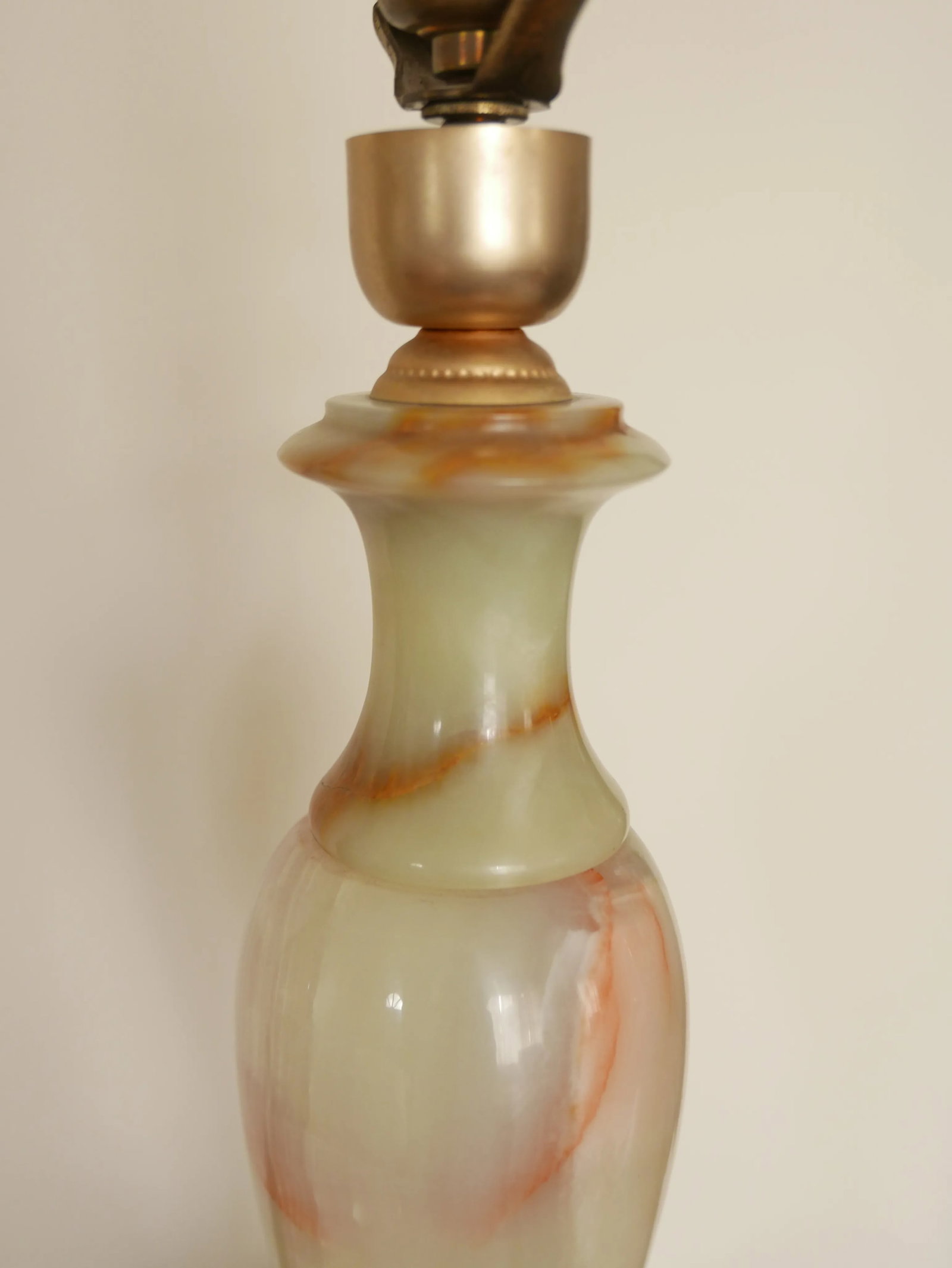 Traditional Tall Onyx Table Lamps - A Pair - 4