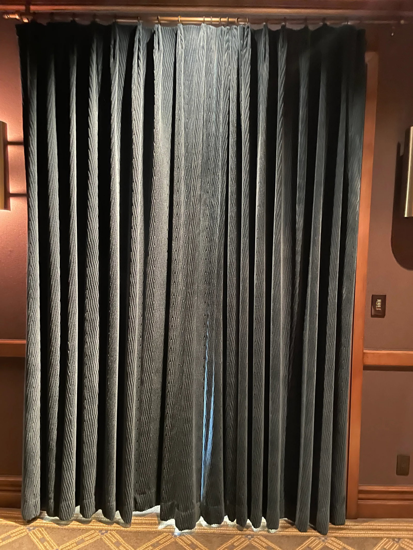 2000s Lee Jofa Velvet Drapes- Set of 2. Drapery/Curtains - 8