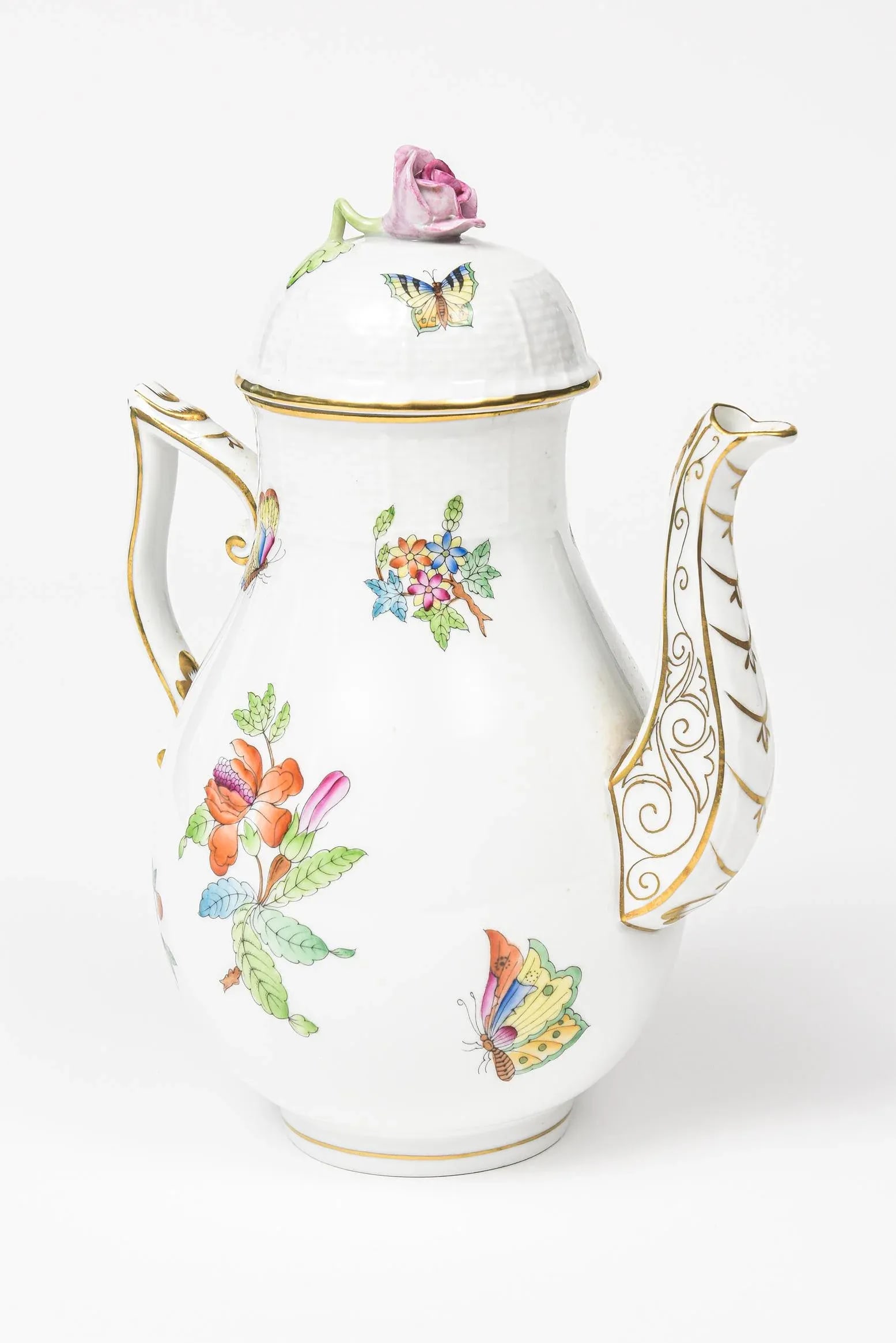 Mid 20th Century Herend Queen Victoria Older Coffee Pot - 3