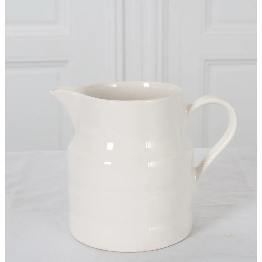 English Early 20th Century Ironstone Dairy Pitcher - 2