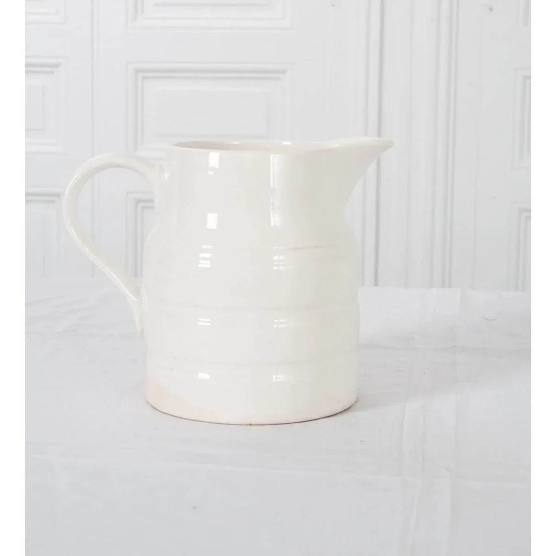 English Early 20th Century Ironstone Dairy Pitcher - 5