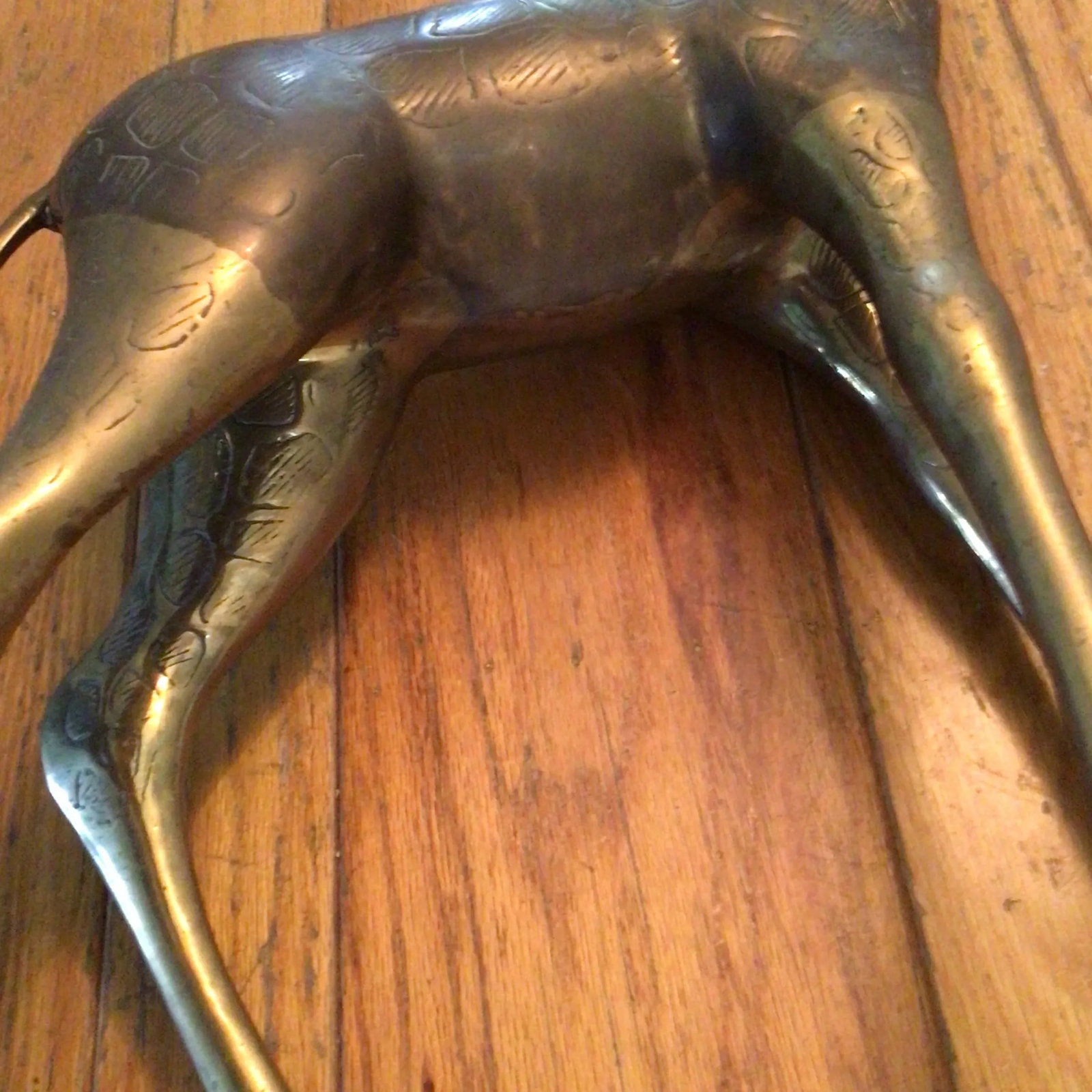 70's Brass Giraffe Large 32.5" - 10
