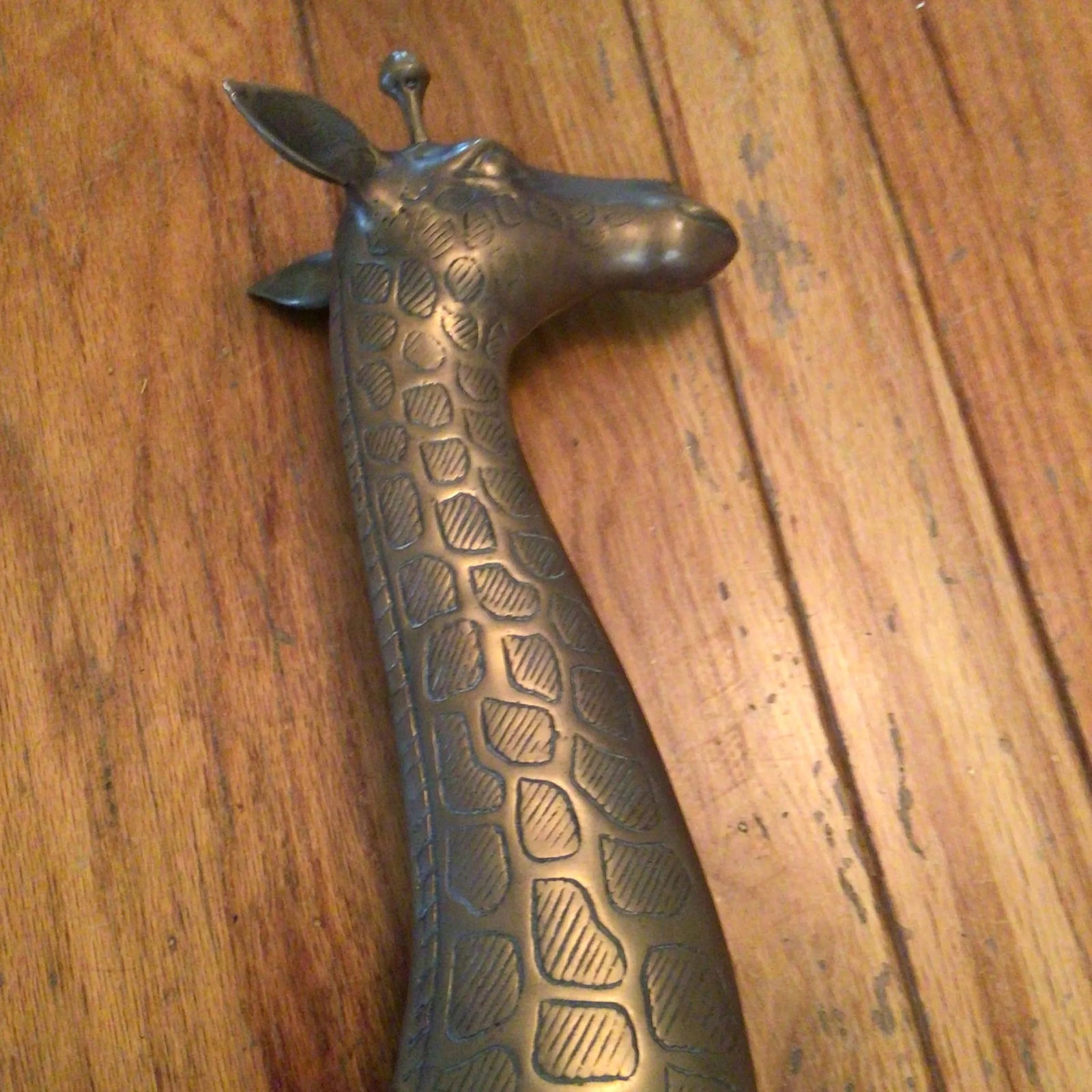 70's Brass Giraffe Large 32.5" - 12