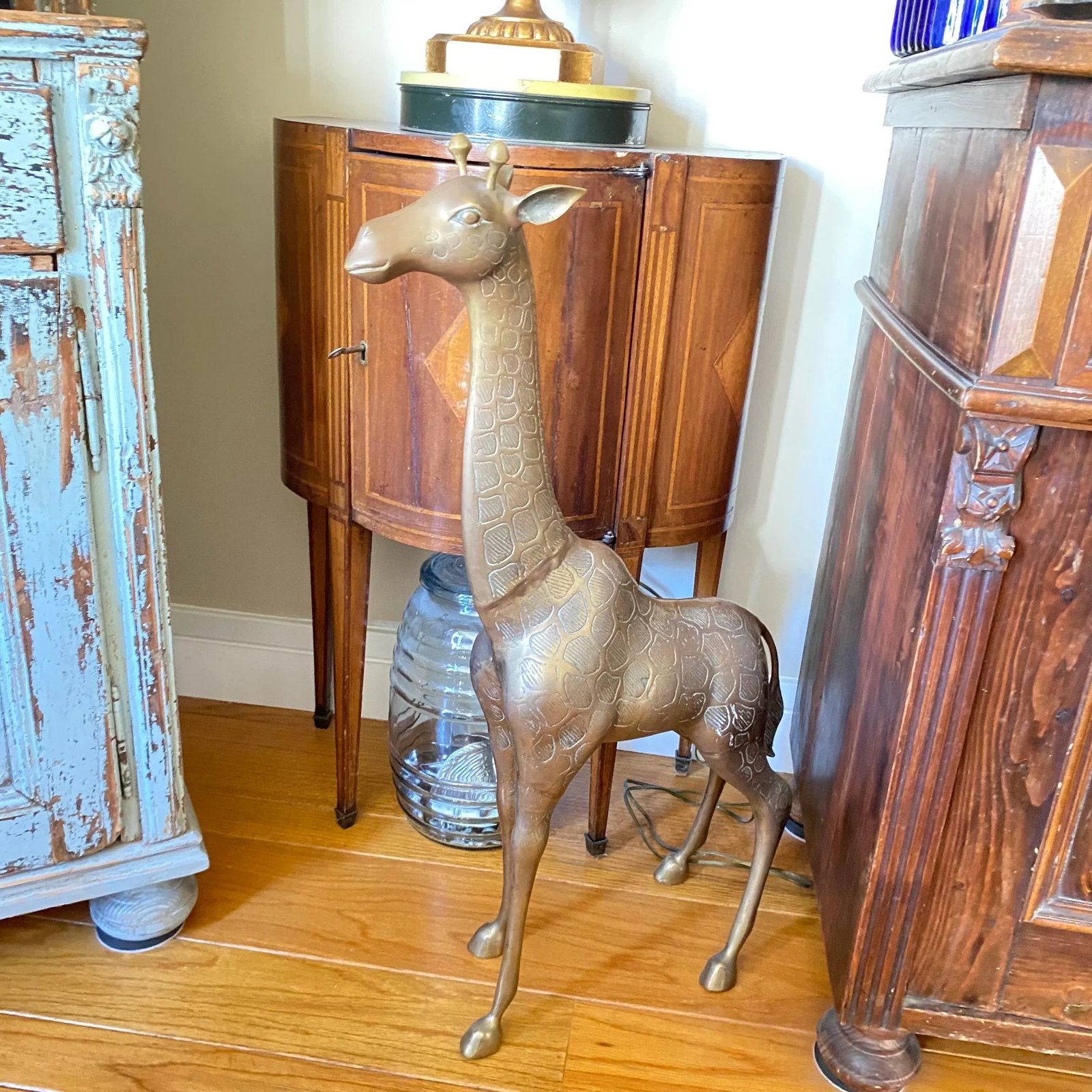 70's Brass Giraffe Large 32.5" - 2