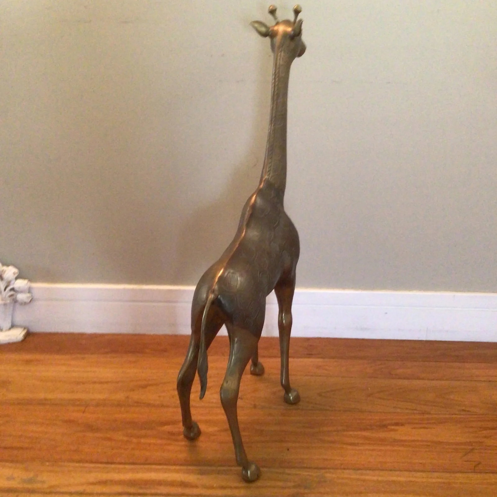 70's Brass Giraffe Large 32.5" - 5