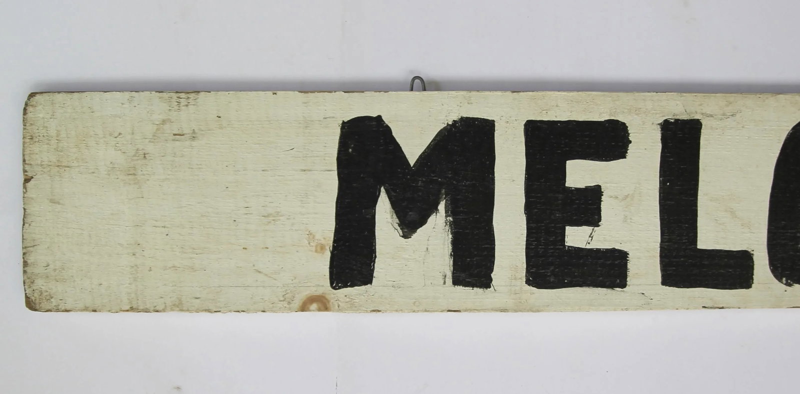 Vintage Black and White Melons Farm Stand Sign - 2