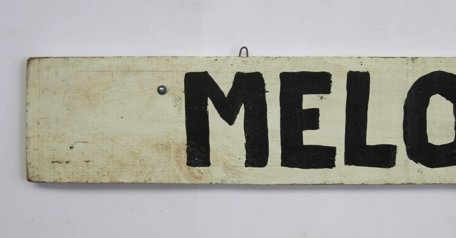 Vintage Black and White Melons Farm Stand Sign - 5