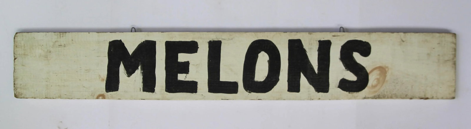 Vintage Black and White Melons Farm Stand Sign - 7