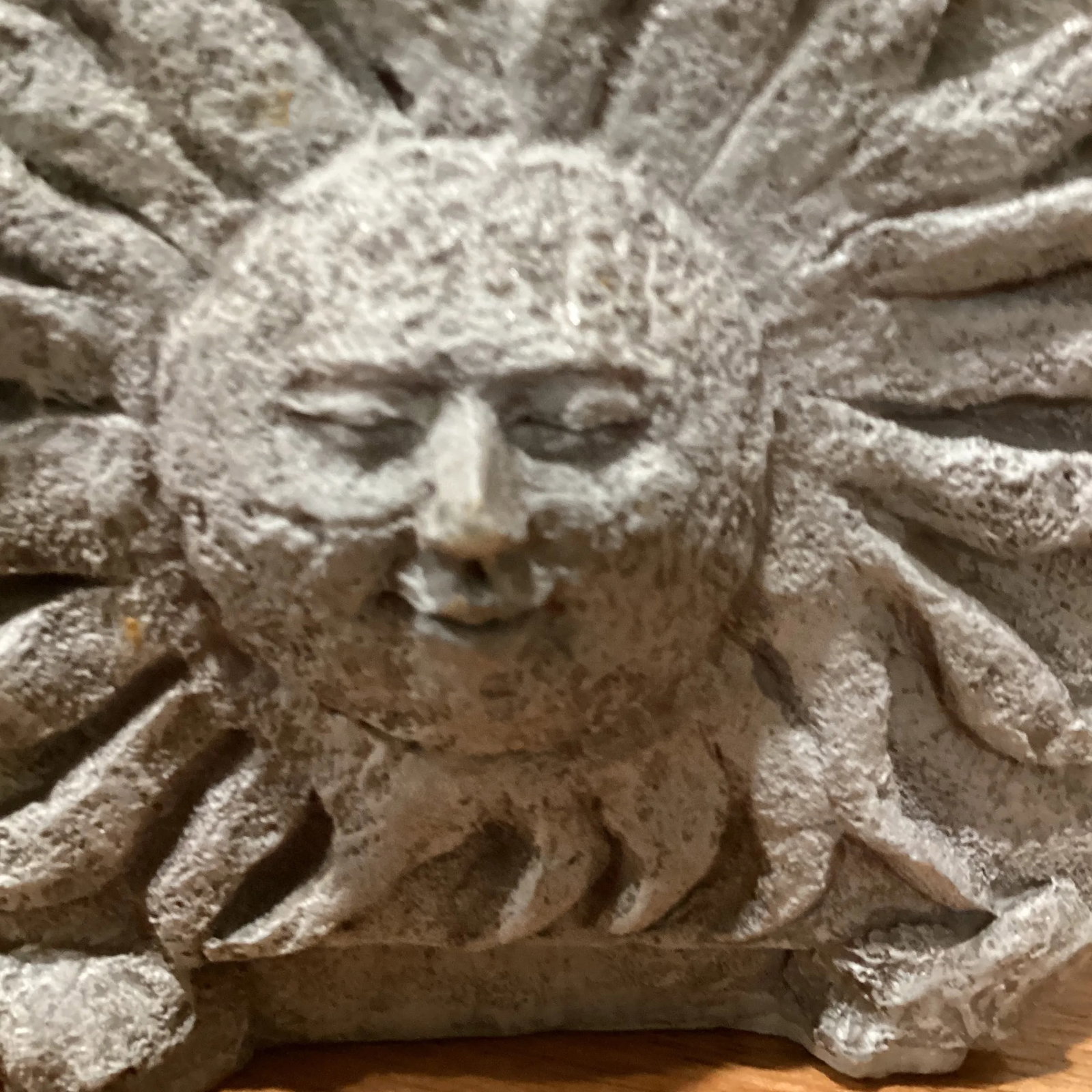 Antique Neoclassical Stone Garden Planter With Sun Face on All Four Sides - 10