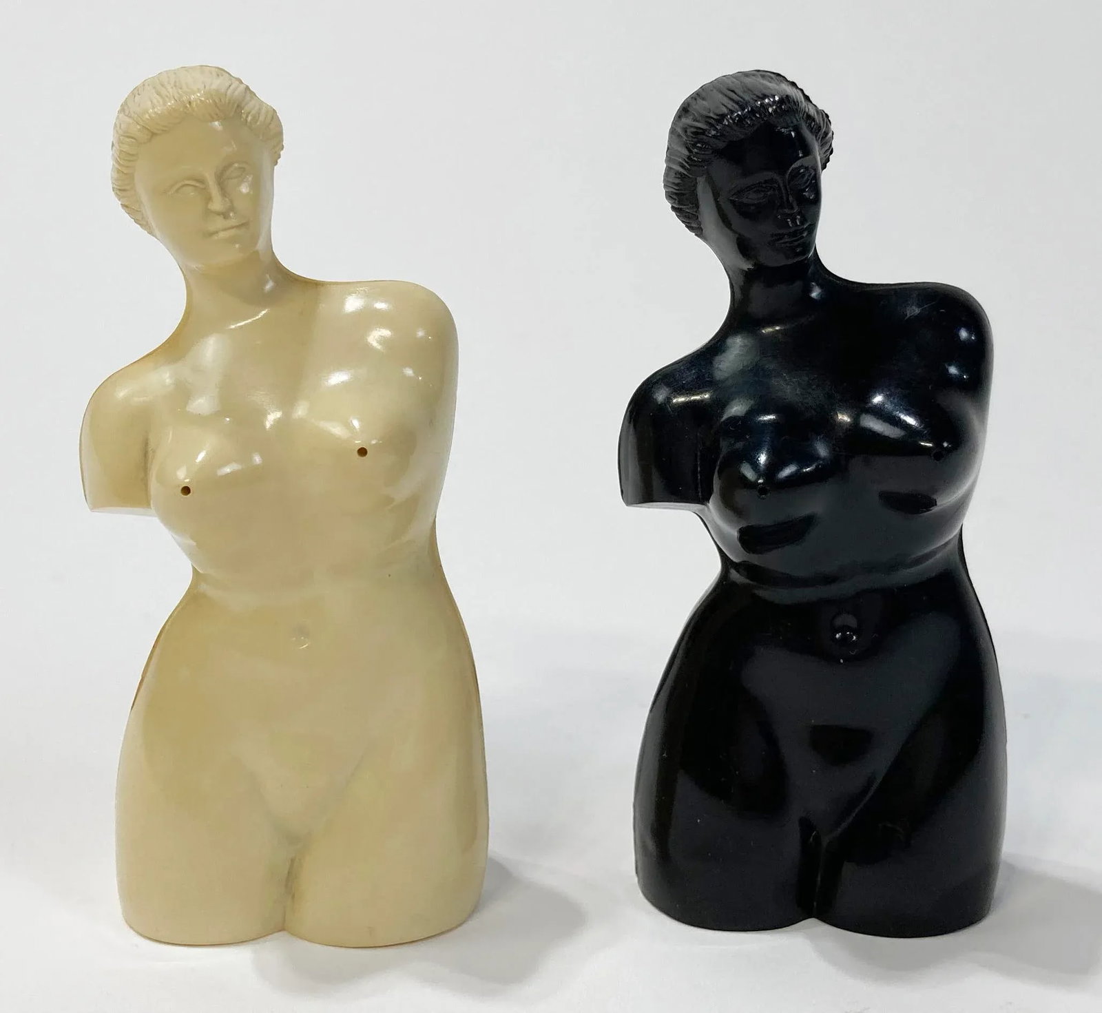 Vintage Resin Female Form Salt and Pepper Shakers, a Pair - 2