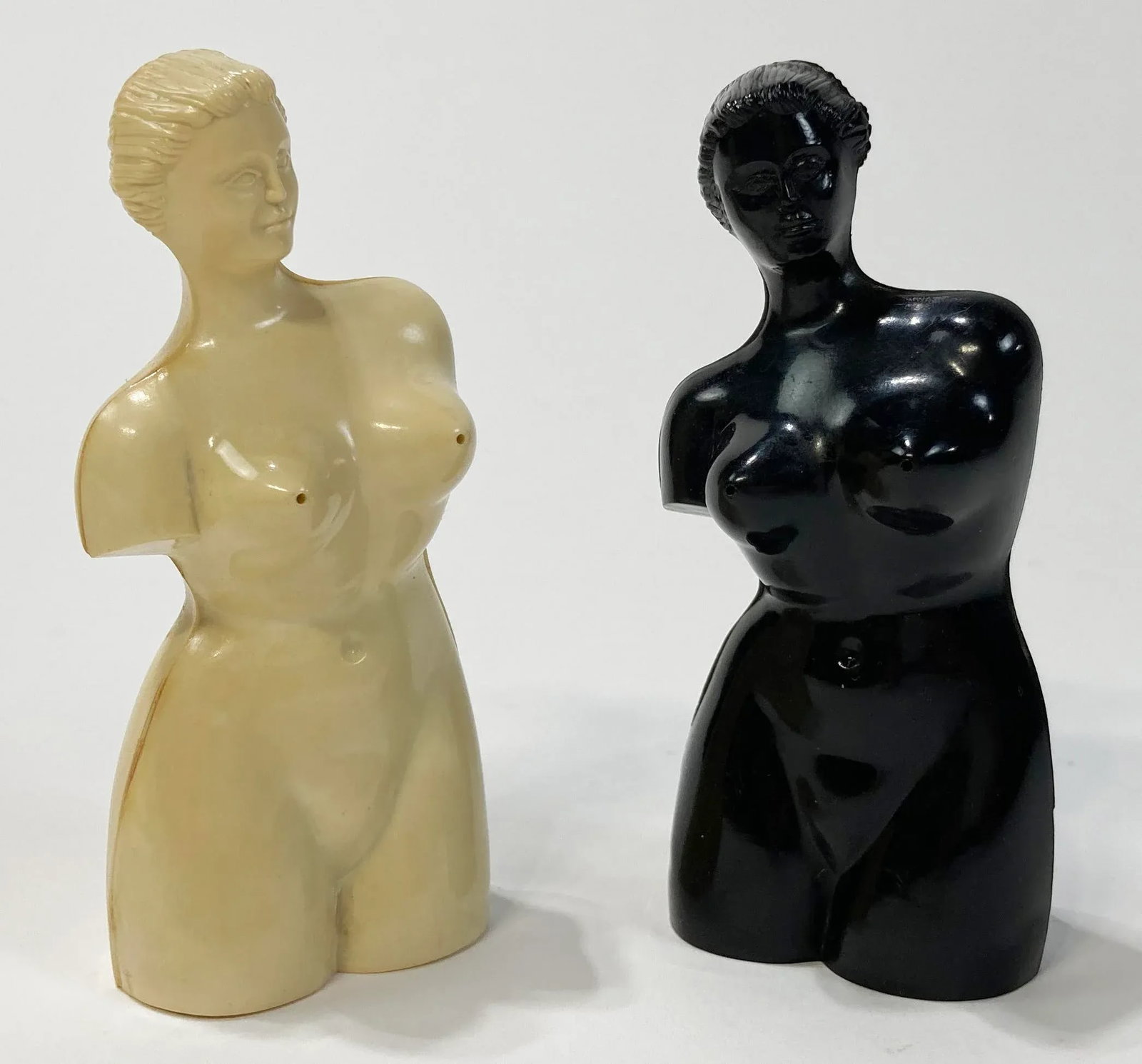 Vintage Resin Female Form Salt and Pepper Shakers, a Pair - 3