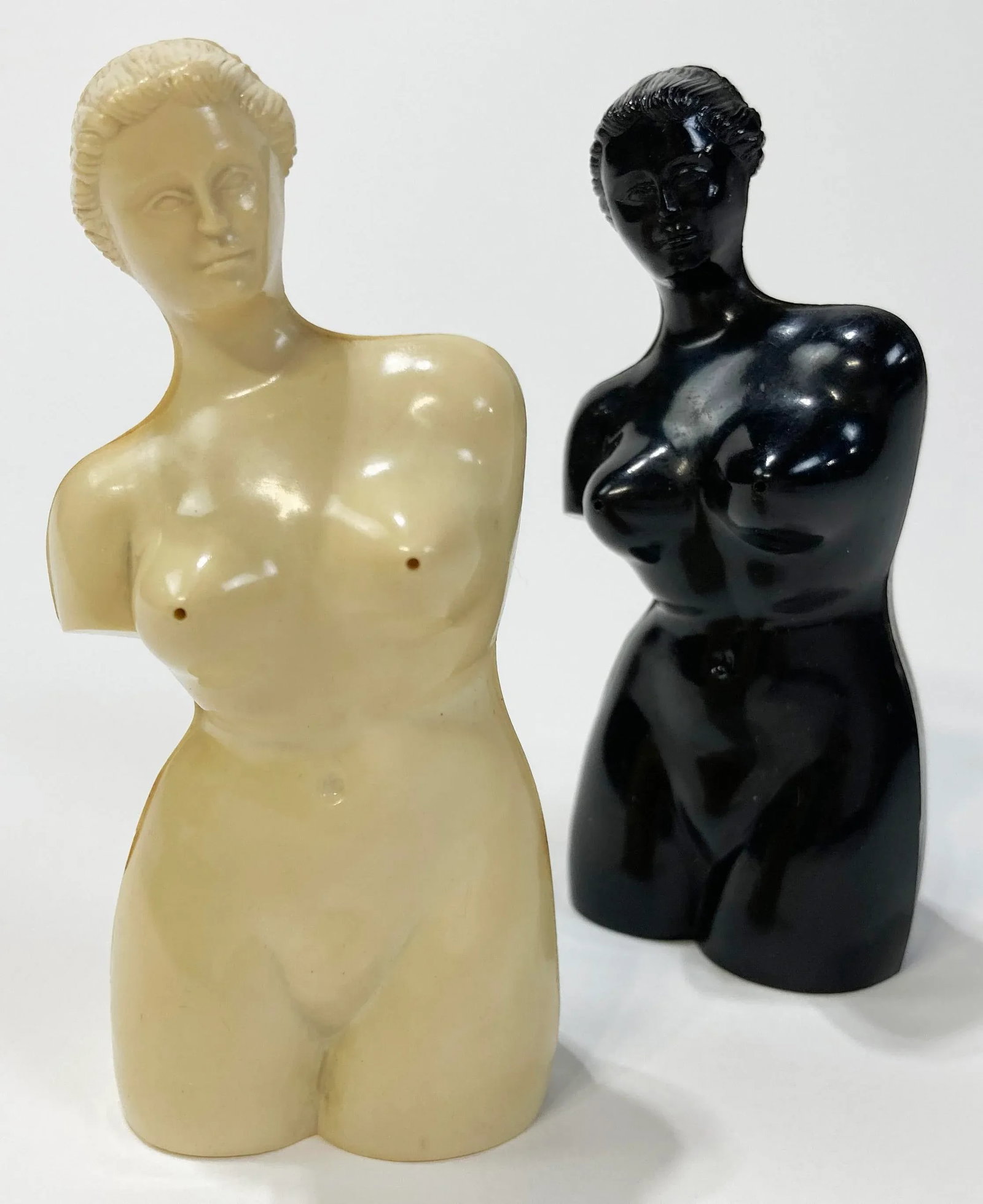 Vintage Resin Female Form Salt and Pepper Shakers, a Pair - 6