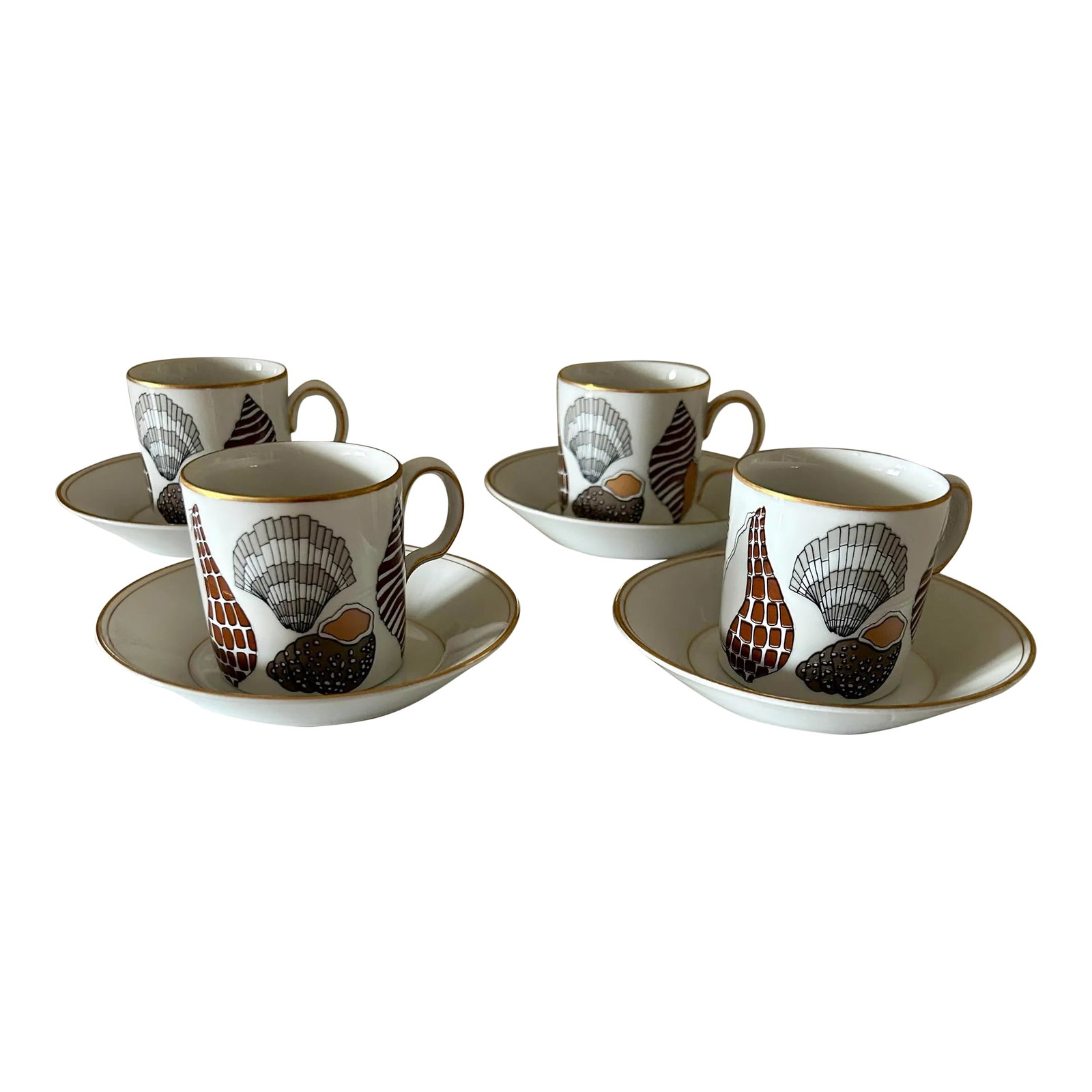 Neiman Marcus Fitz Floyd Beach Shell Espresso Cup - Set 8 (1 of 11)