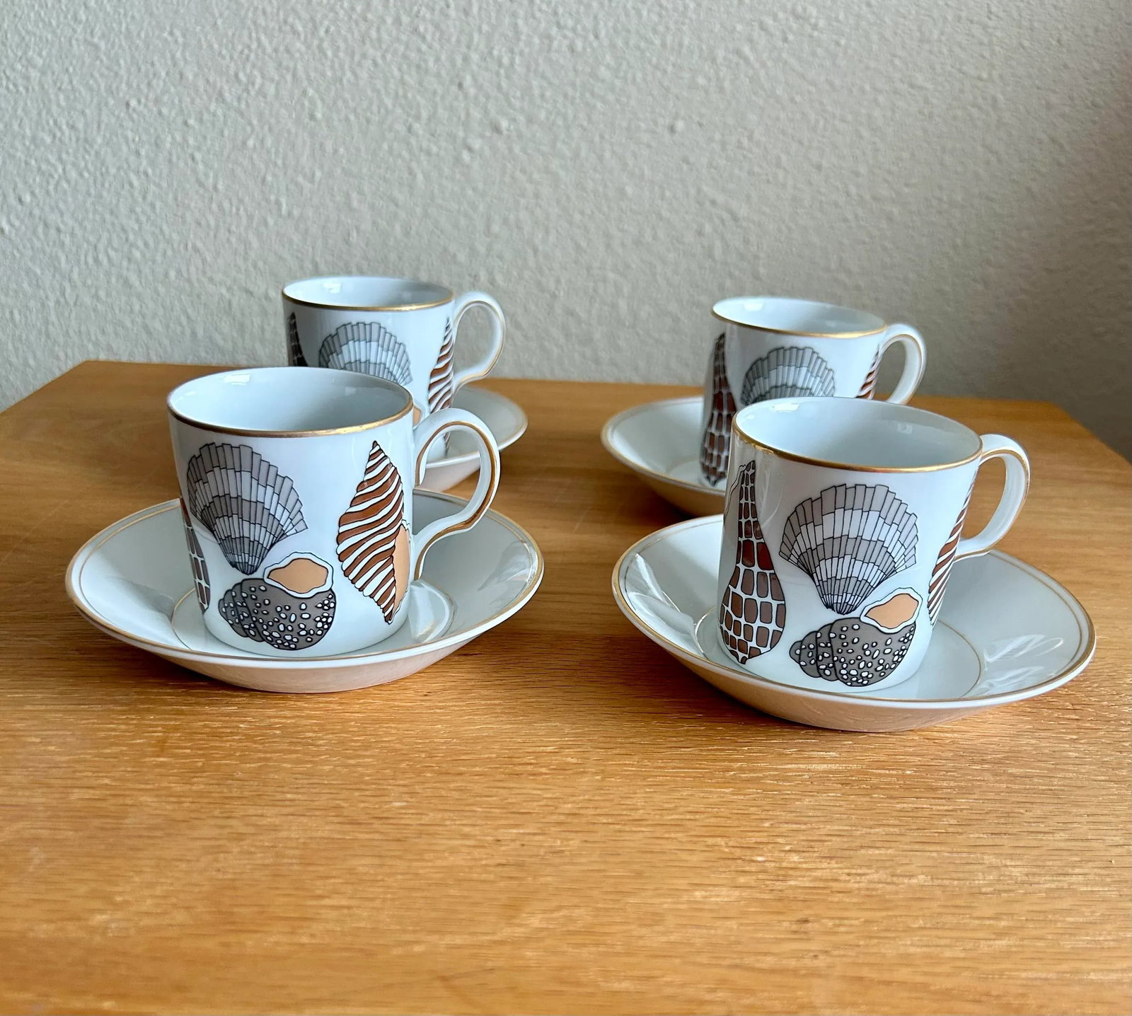 Neiman Marcus Fitz Floyd Beach Shell Espresso Cup - Set 8 - 2